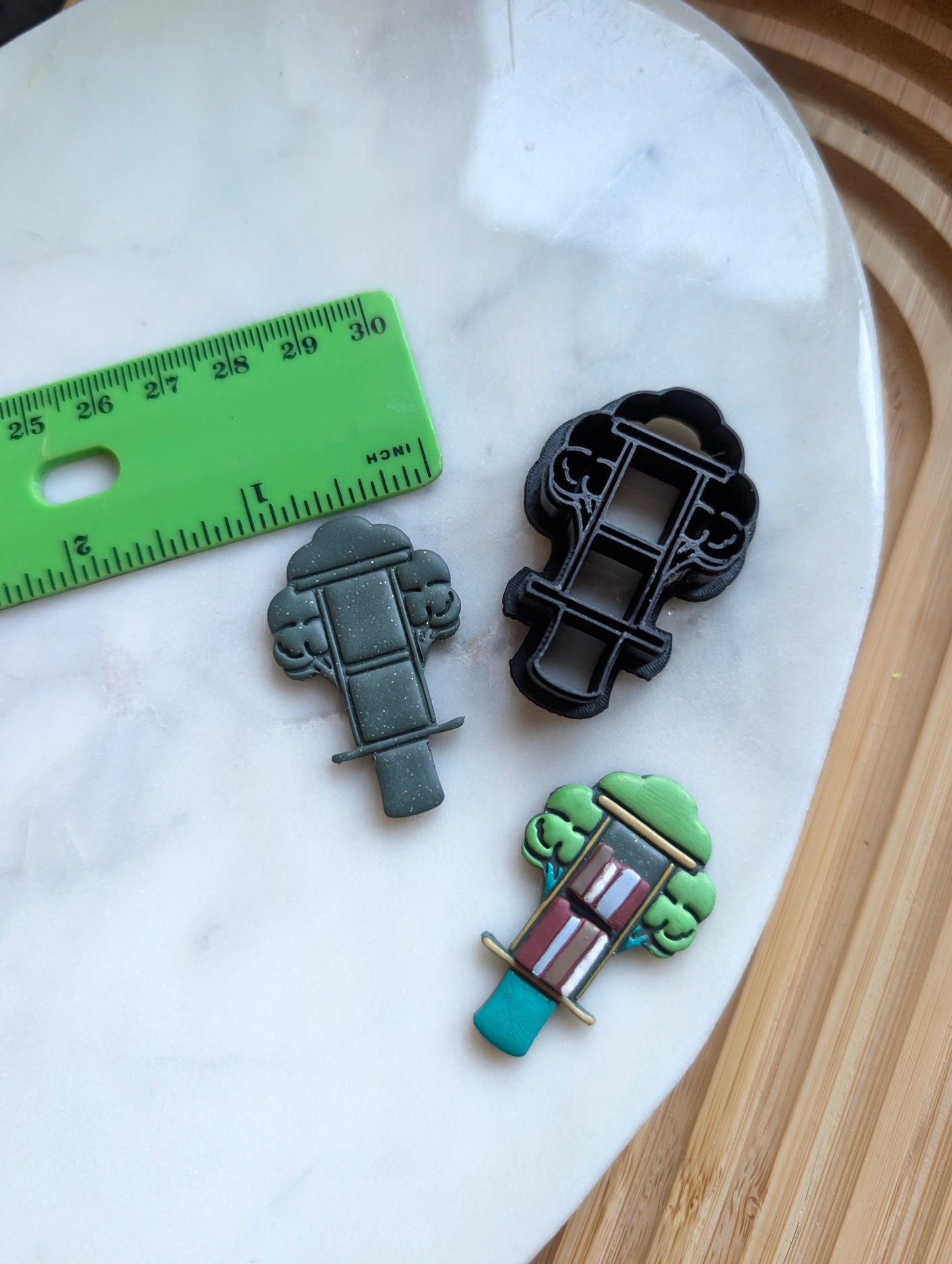 Broccoli Tree Shelf Sharp Clay Cutter