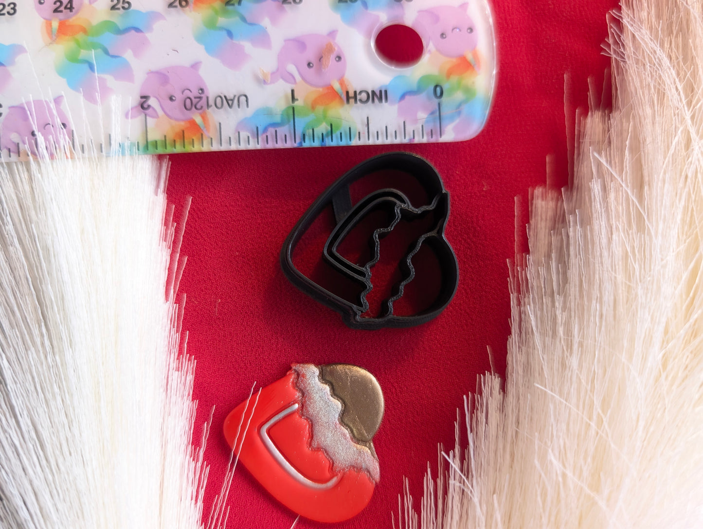 Chocolate Heart in Unwrapped Foil Sharp Clay Cutter