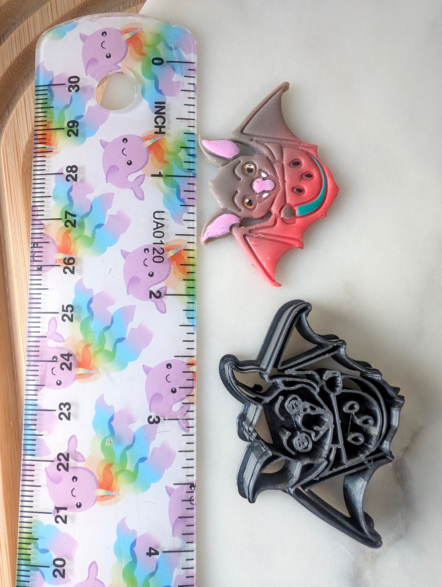 Chibi Fruit Bat with Watermelon Slice Sharp Clay Cutter