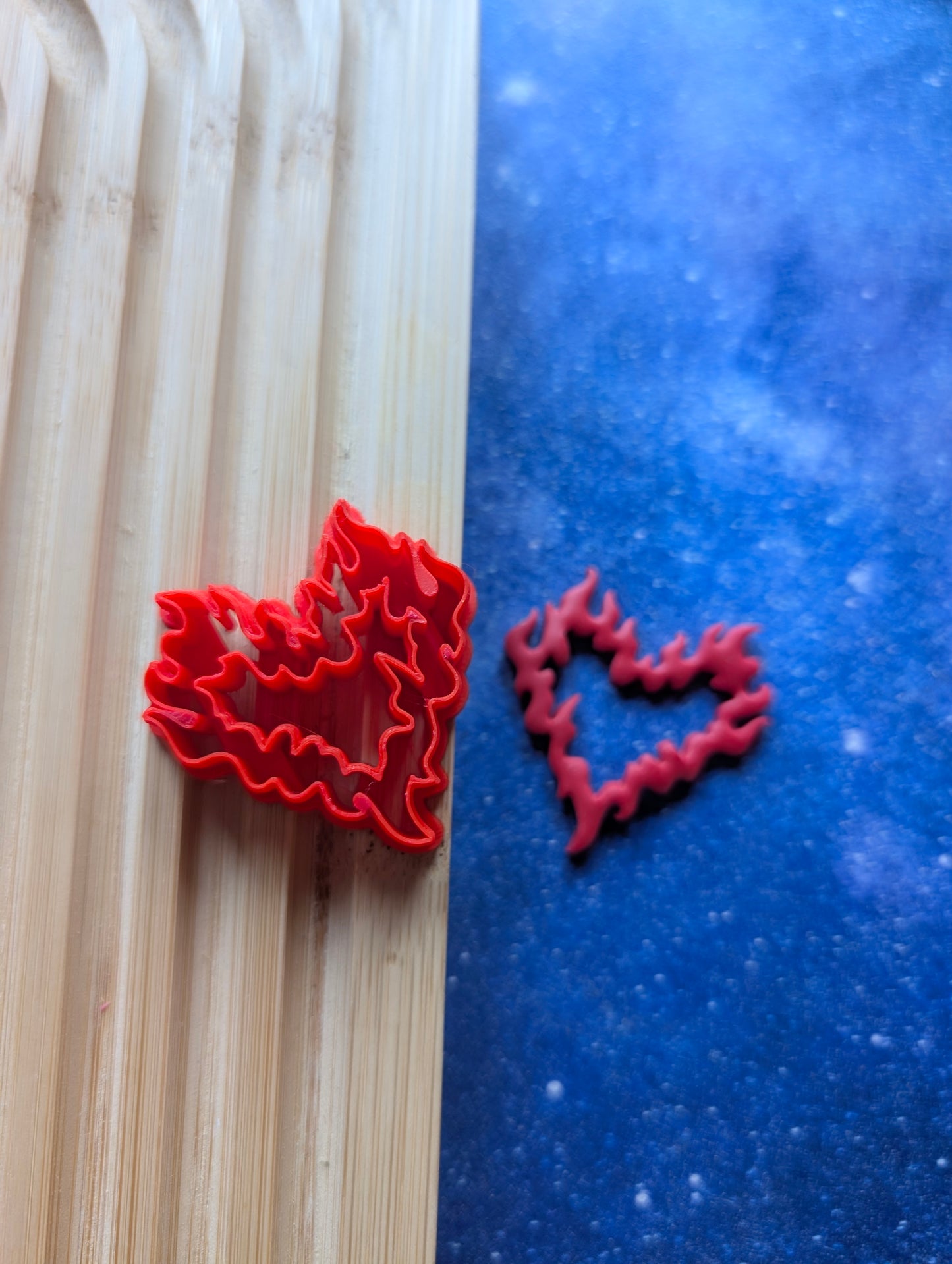 Heart Made of Fire Flames Sharp Clay Cutter