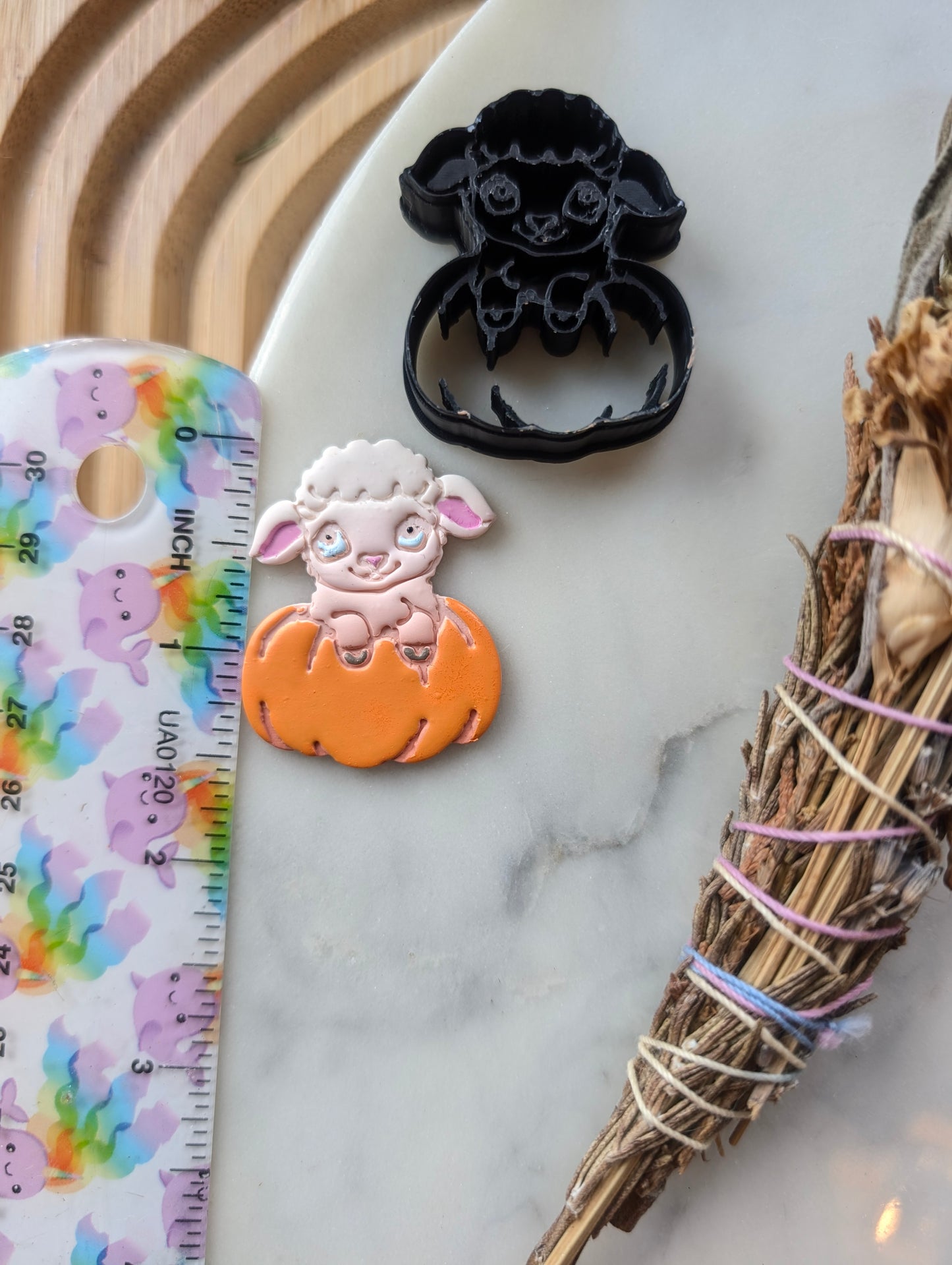 Sheep in a Pumpkin Sharp Clay Cutter