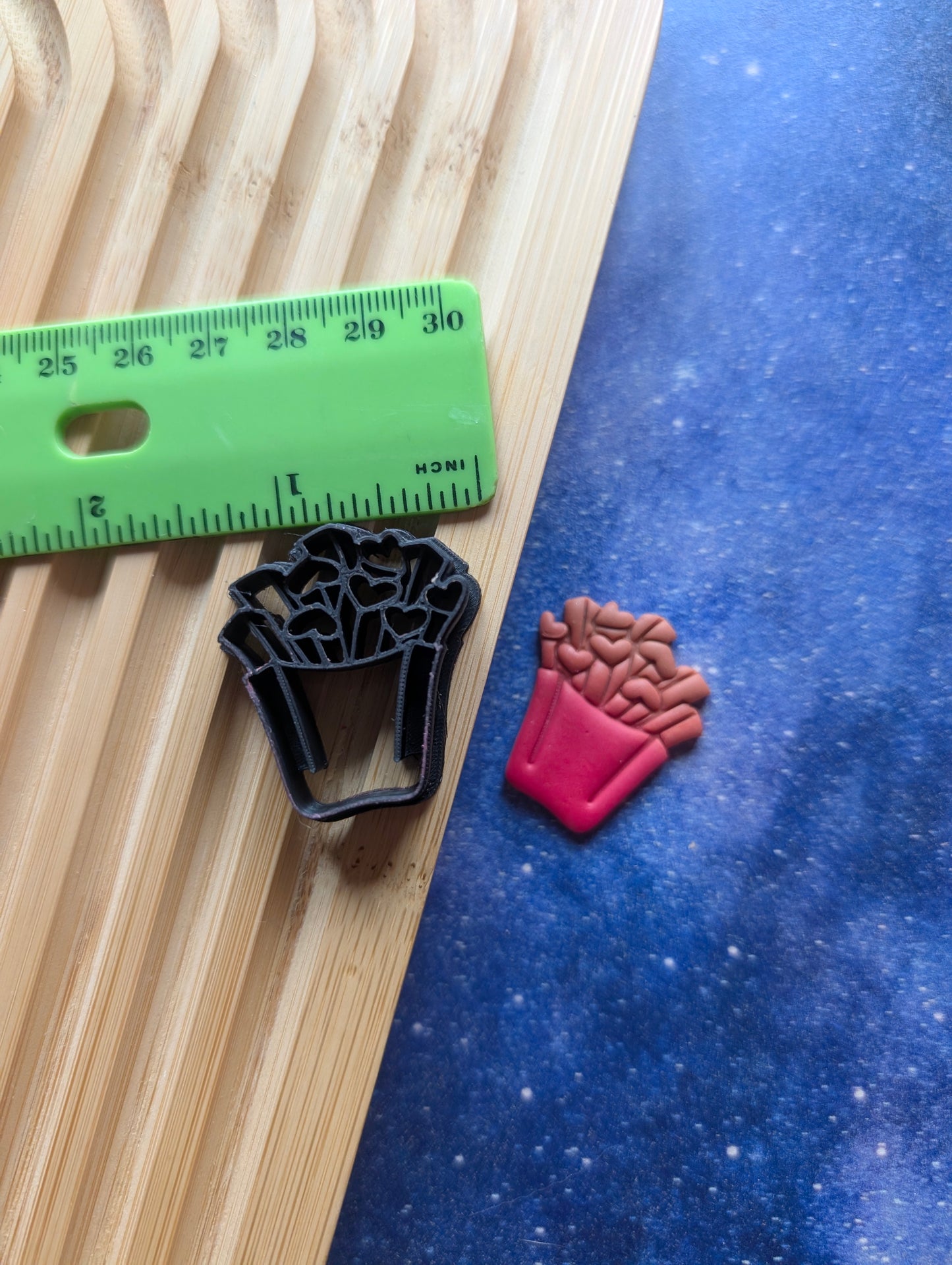 Heart Topped Fries Sharp Clay Cutter