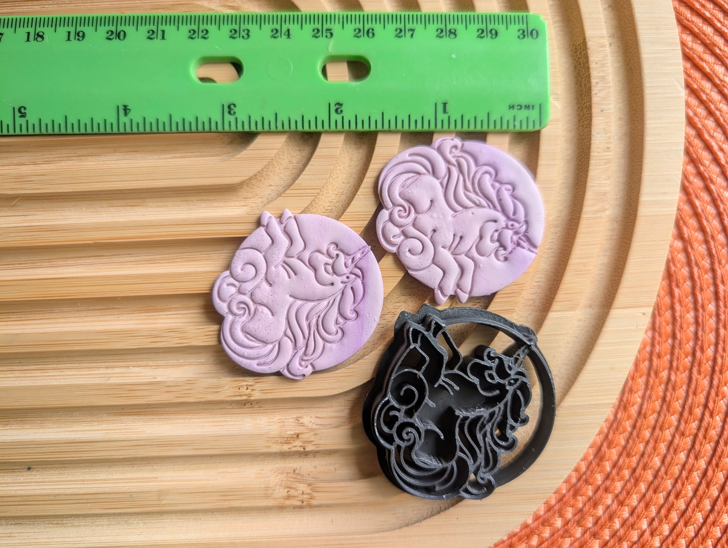Unicorn in Circle Embossed Sharp Cutter for Clay and More