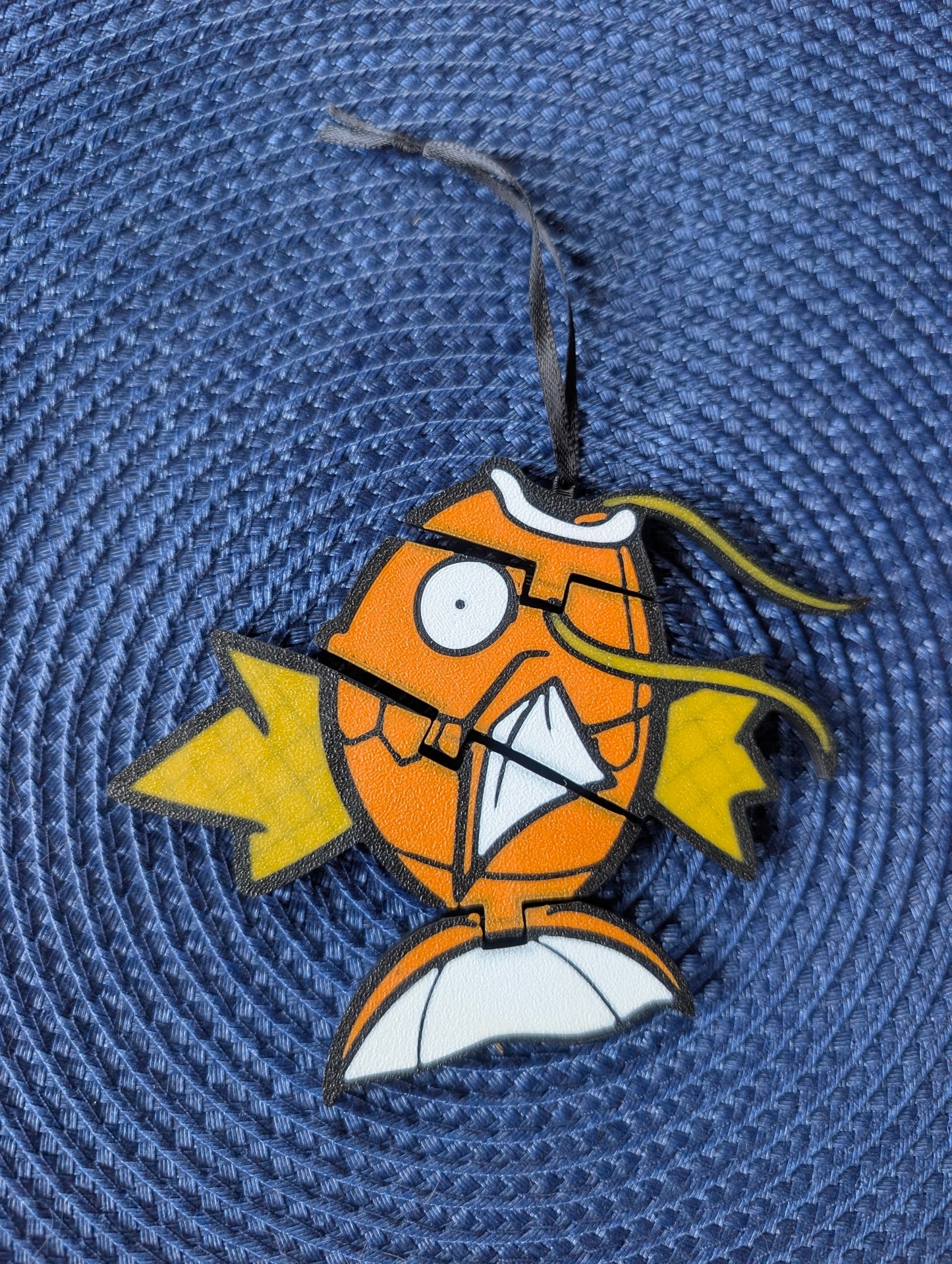 Orange Fish Monster Holiday Ornament