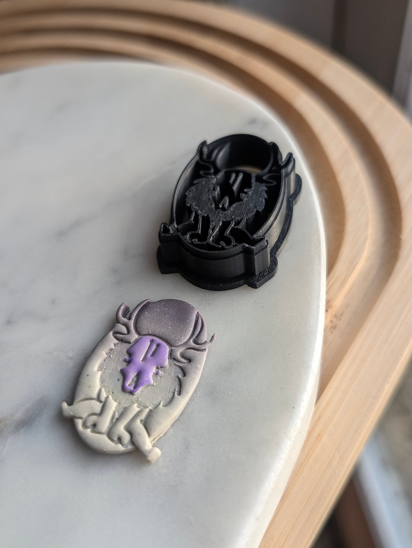 Wendigo in Oval Monster Cryptid Sharp Clay Cutter