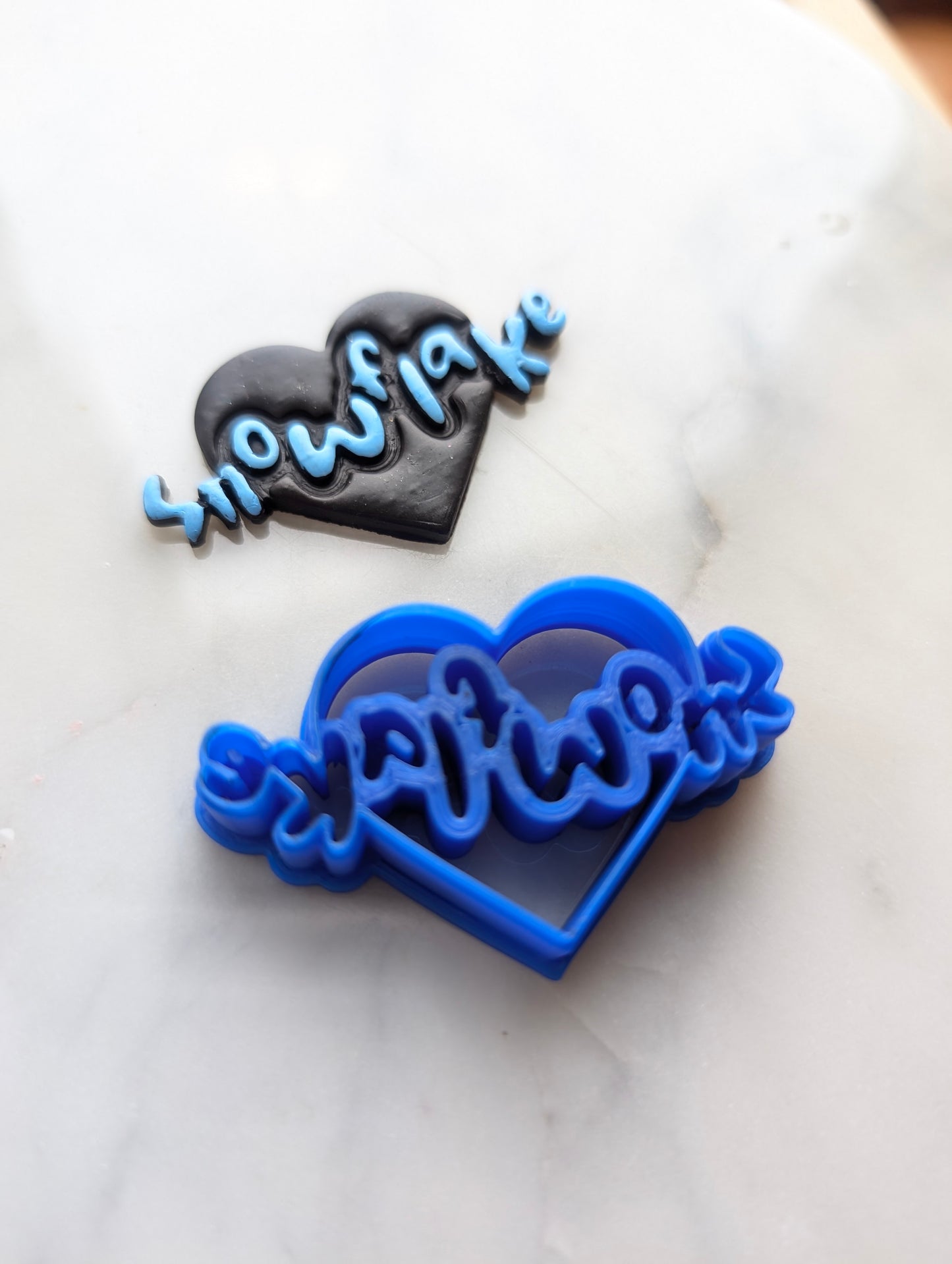 Snowflake Heart Sharp Clay Cutter