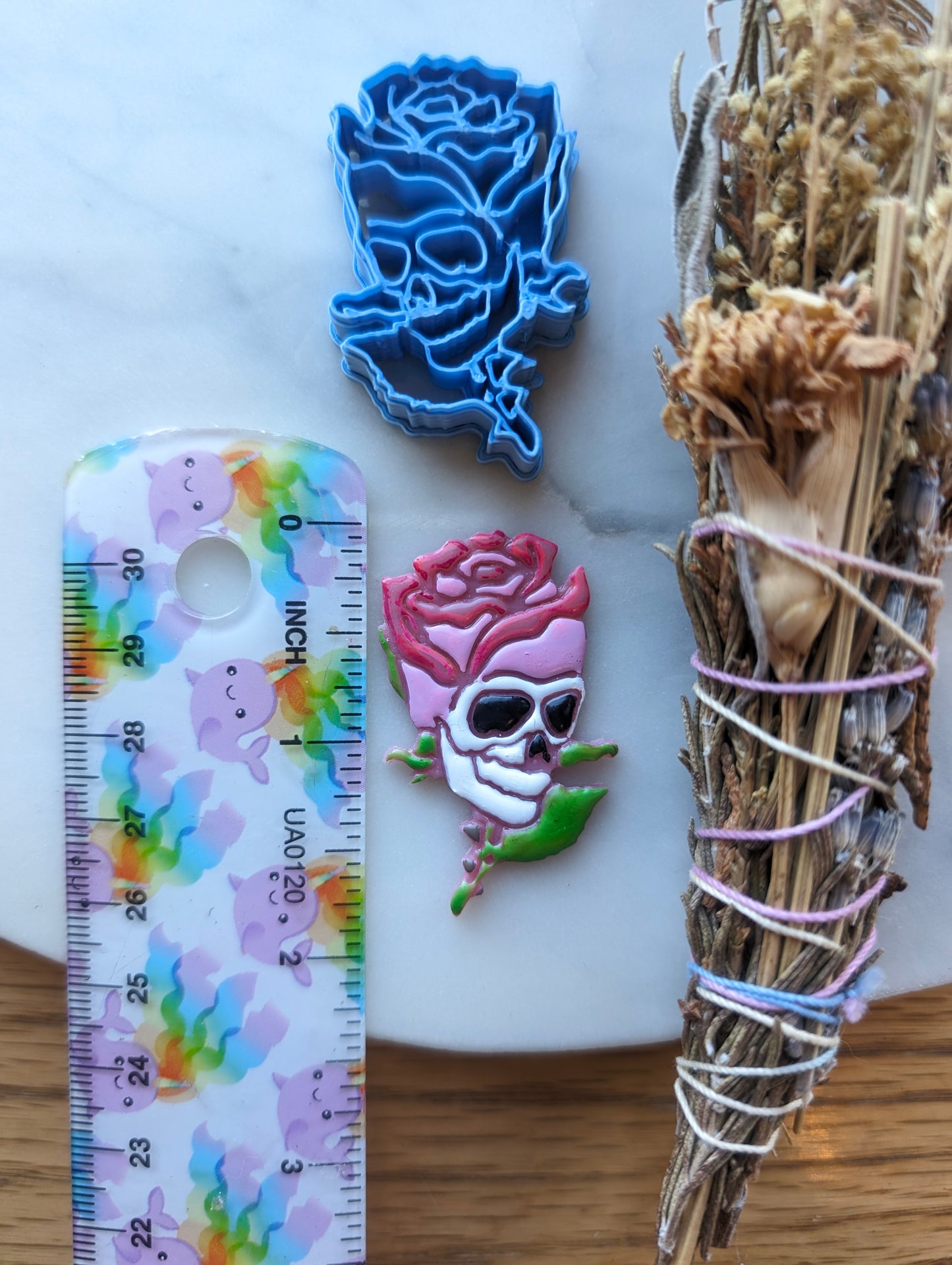 Rose Skull Flower Sharp Clay Cutter