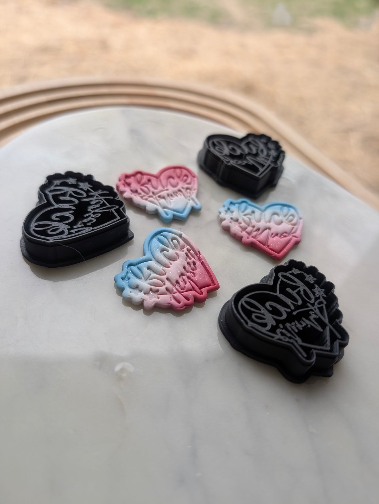 Fuck Trump Musk and Hegseth Political Hearts Embossed Sharp Cutter for Clay and More