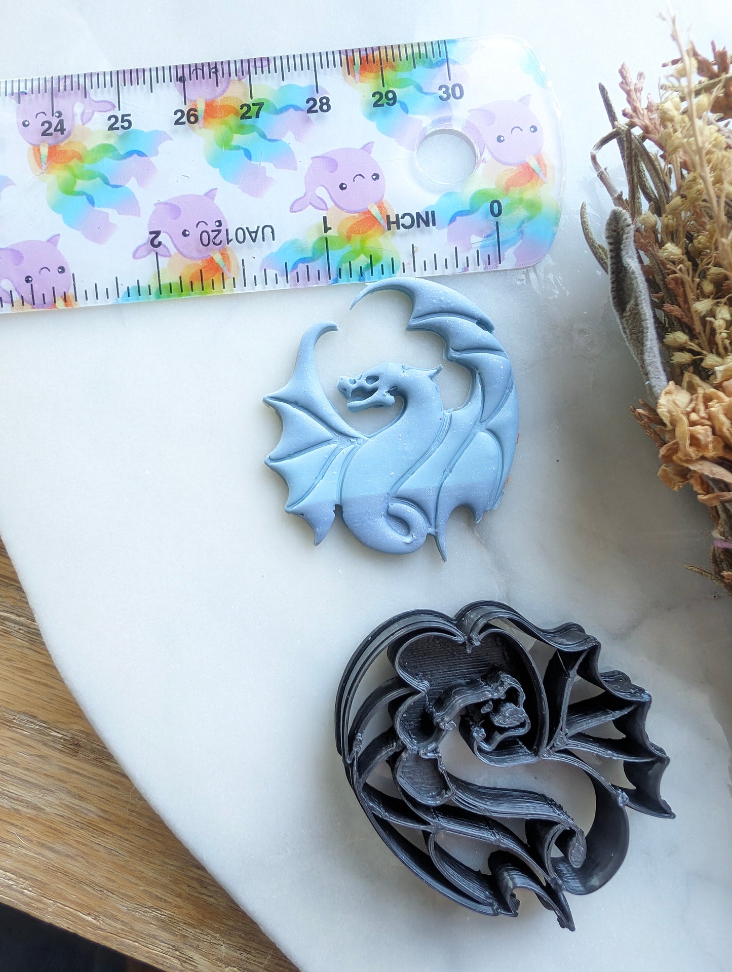 Serpent Dragon with Wavy Wings Sharp Clay Cutter