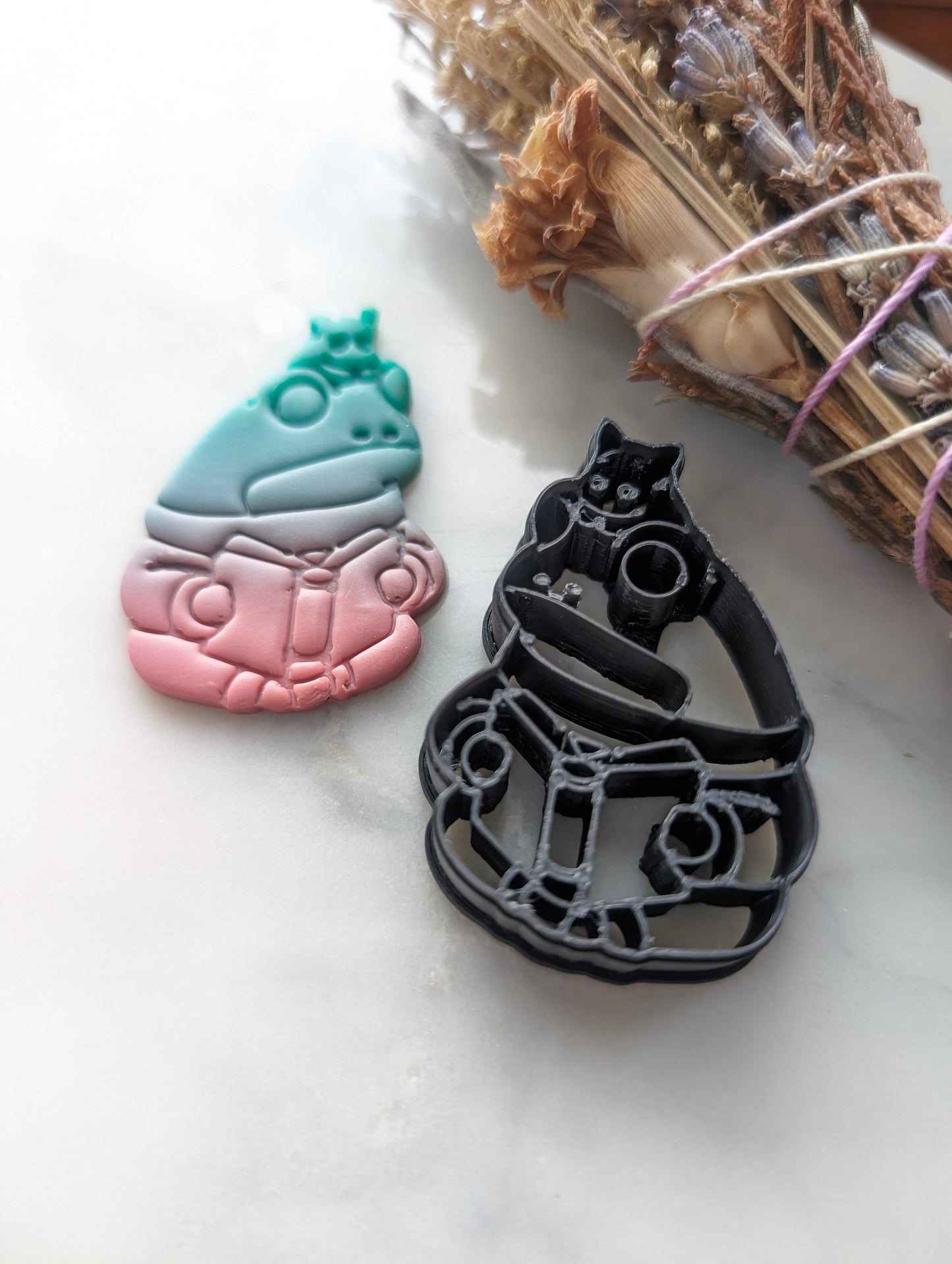 Frog Reading Book with a Pet Embossed Sharp Clay Cutter