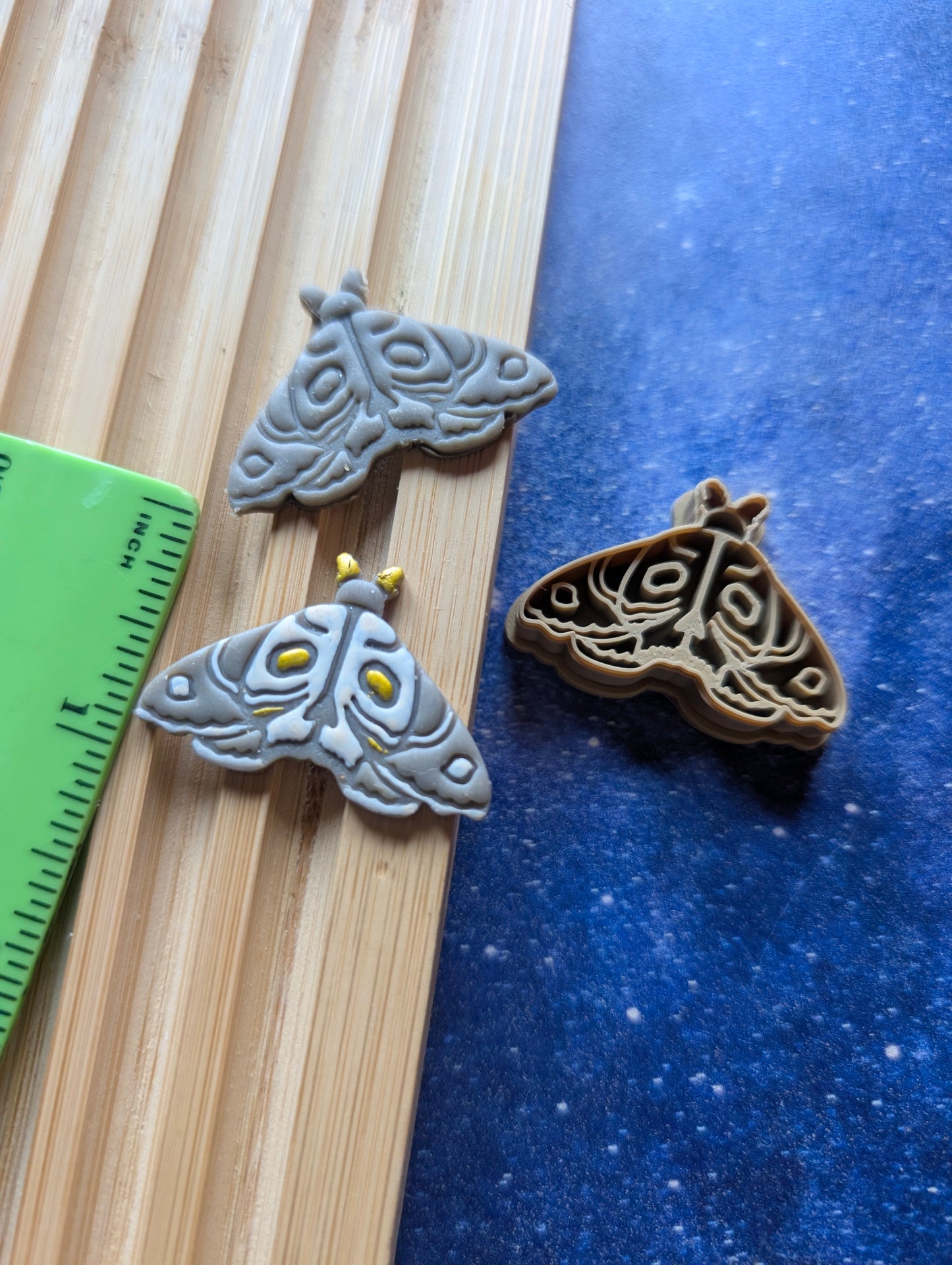 Moth with Skull Hidden on Wings Sharp Clay Cutter
