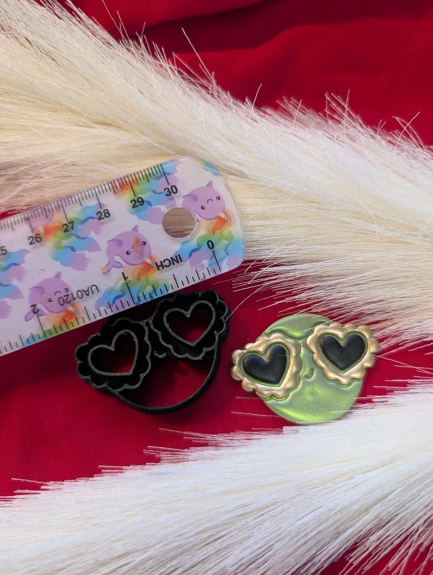 Happy Circle with Heart Sunglasses Clay Cutter