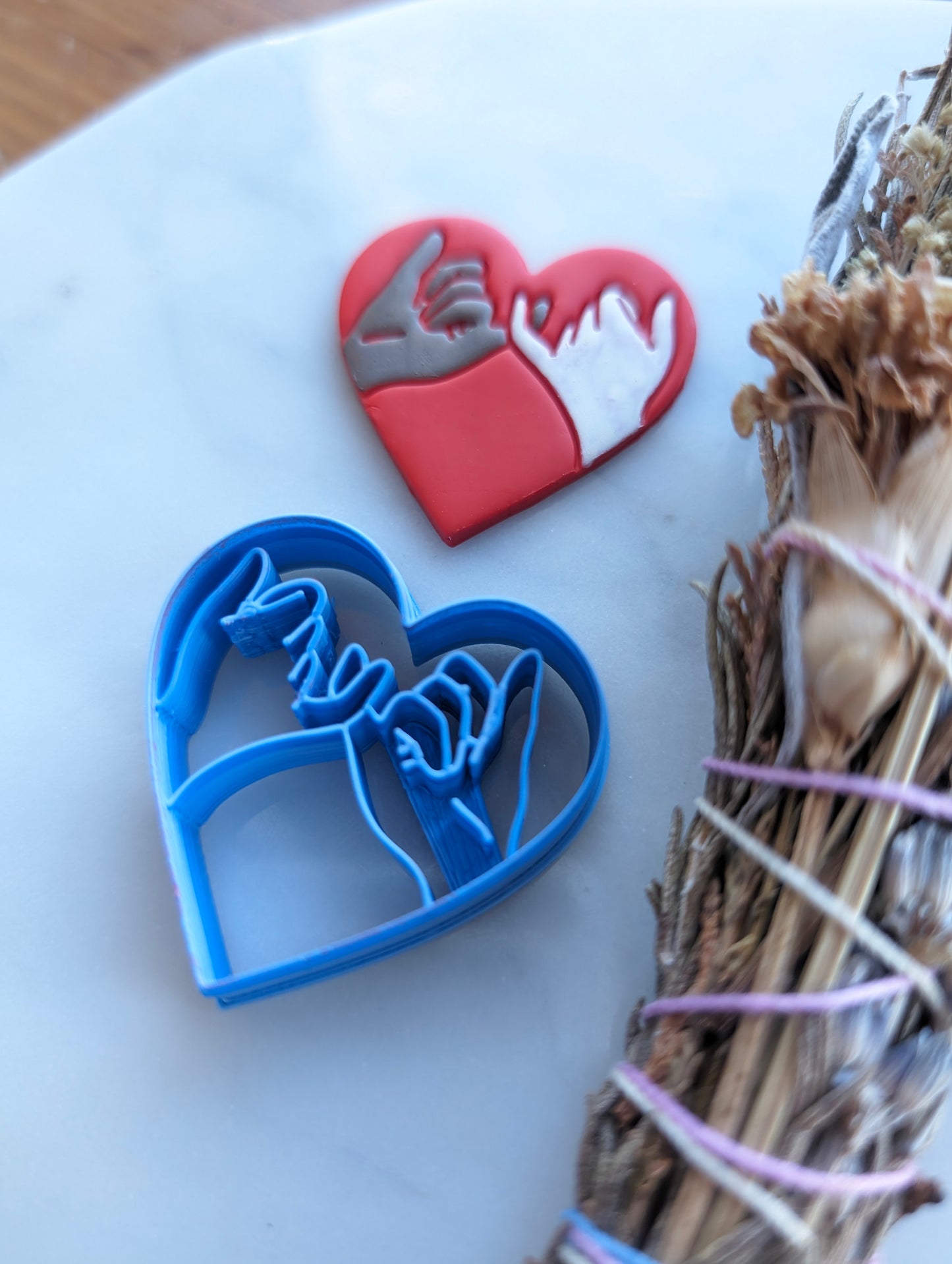 Pinky Promise Heart Sharp Clay Cutter