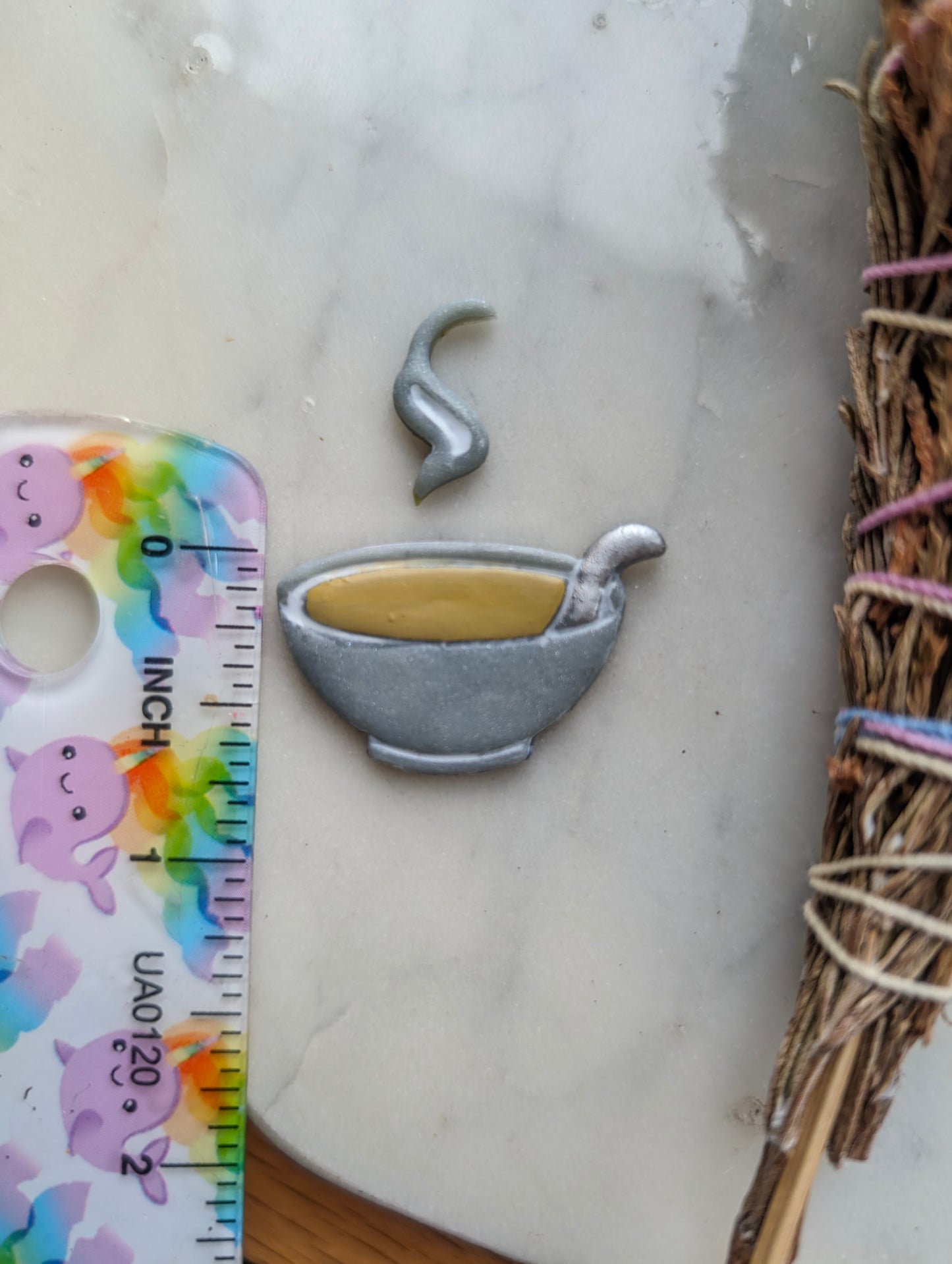 Bowl with Spoon and Steam Sharp Clay Cutter