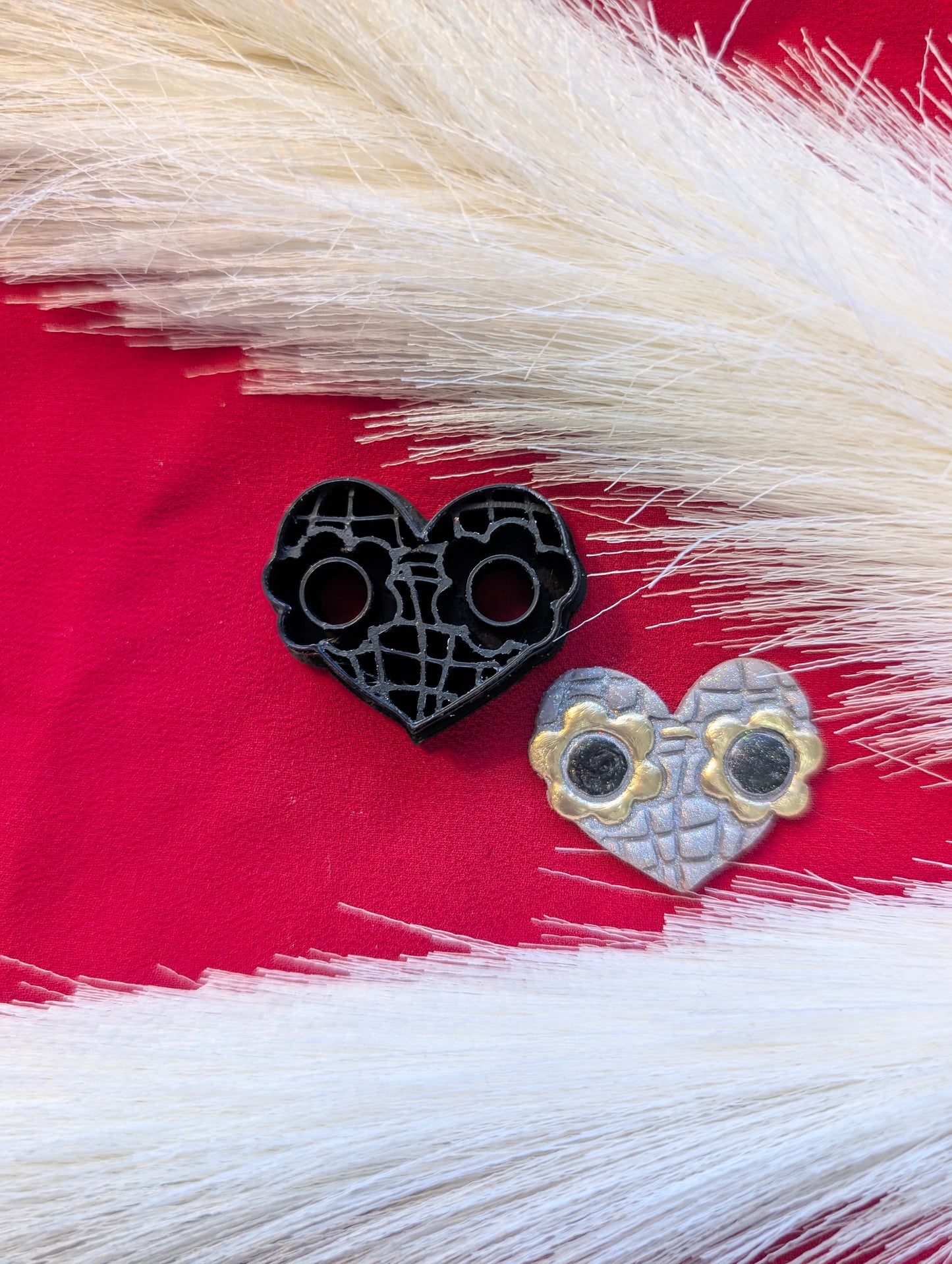 Disco Heart with Floral Sunglasses Clay Cutter