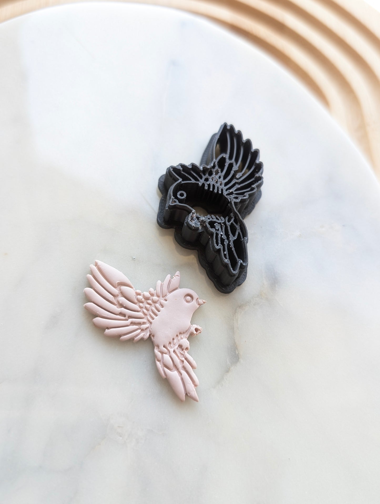 Bird Hovering in Flight Sharp Clay Cutter