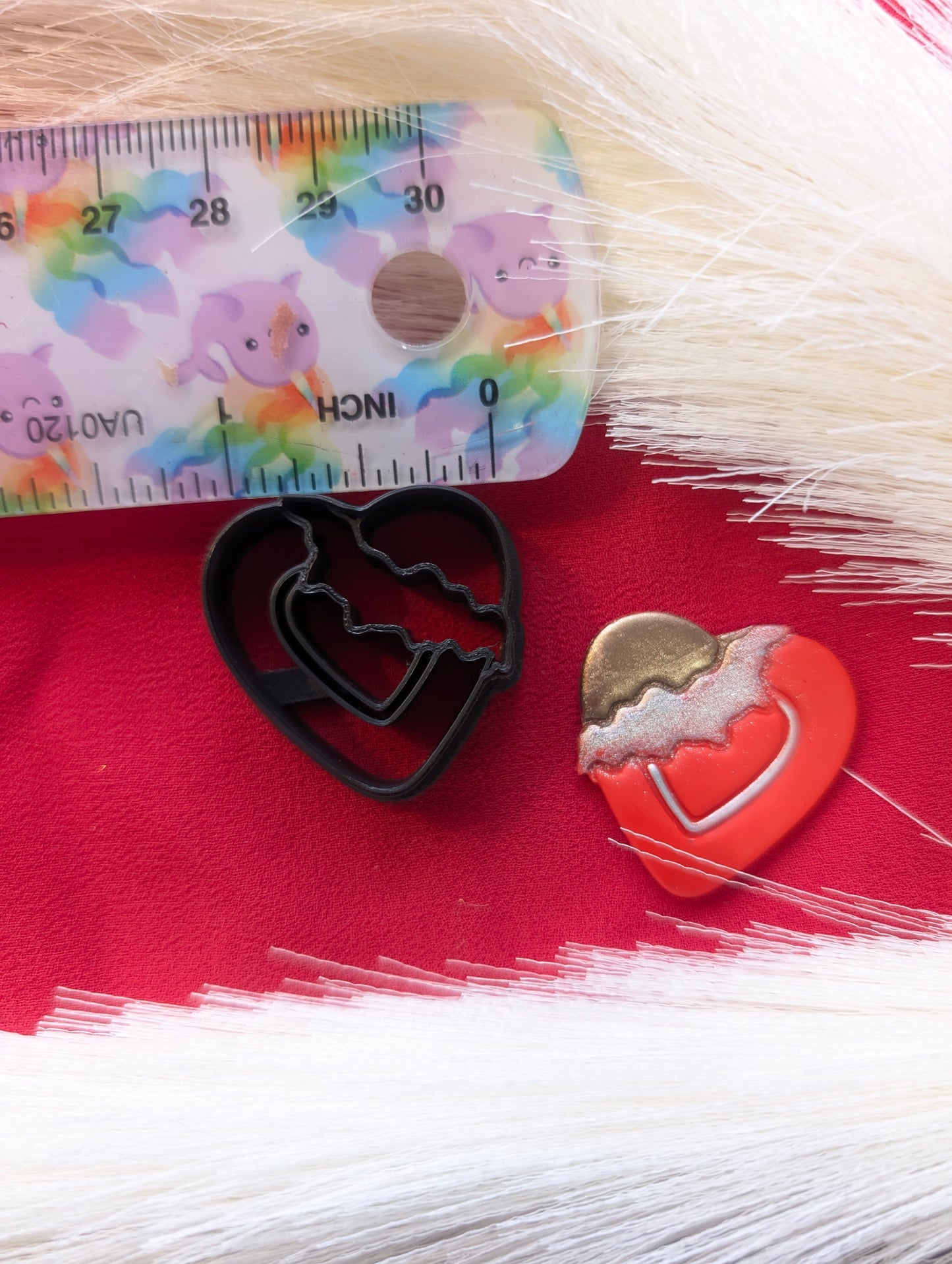 Chocolate Heart in Unwrapped Foil Sharp Clay Cutter