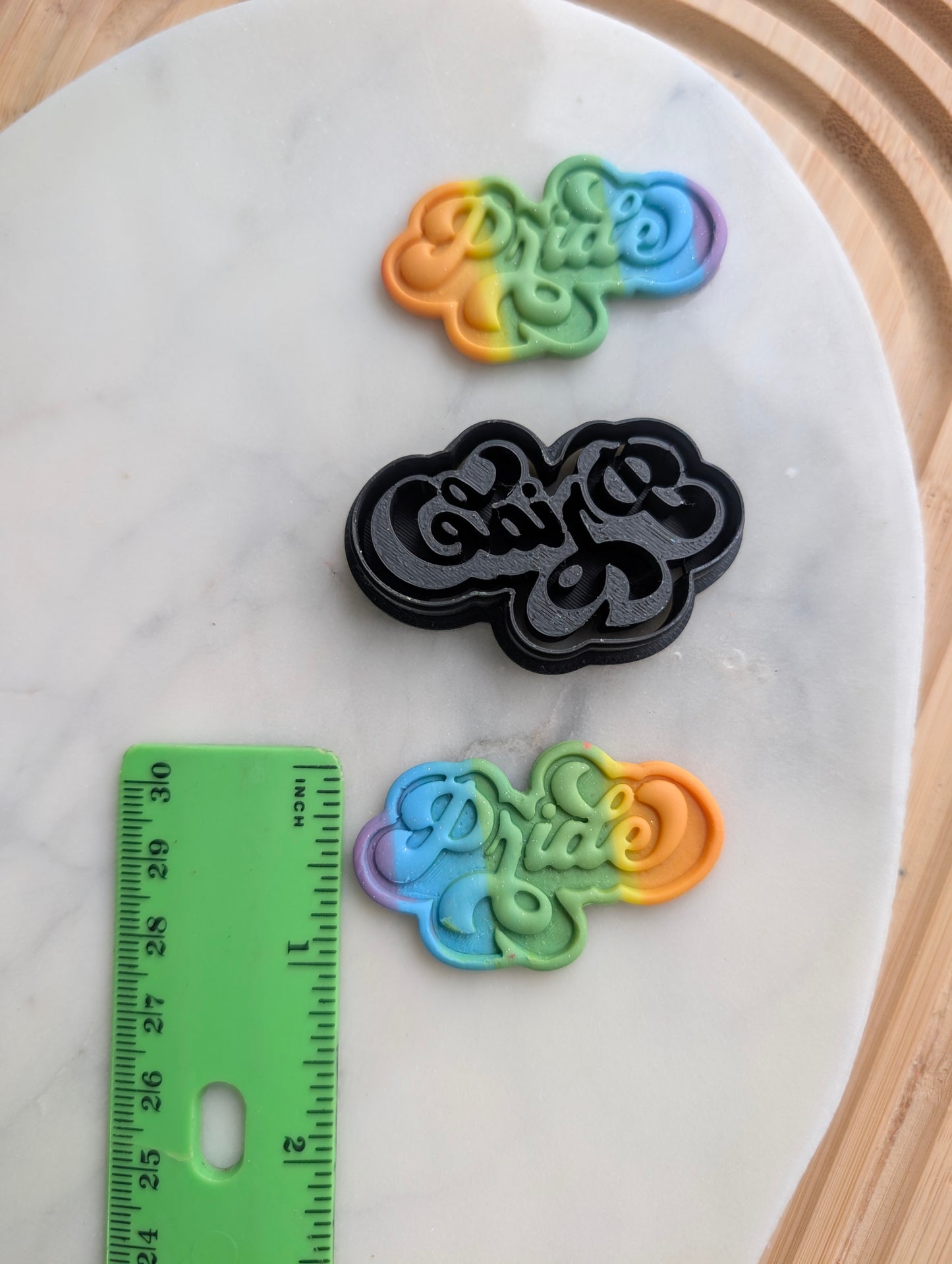 Pride Text Embossed Sharp Cutter for Clay and More