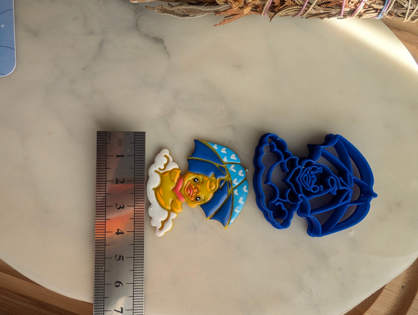 Duck on Bubble Cloud with Umbrella Sharp Clay Cutter