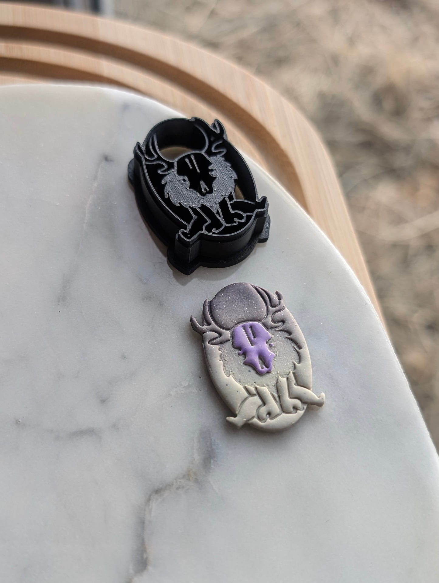 Wendigo in Oval Monster Cryptid Sharp Clay Cutter