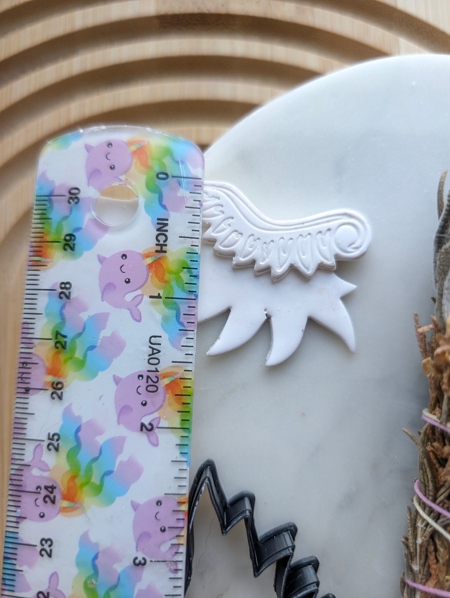 Large Wide 2 Piece Wing Set Sharp Clay Cutter