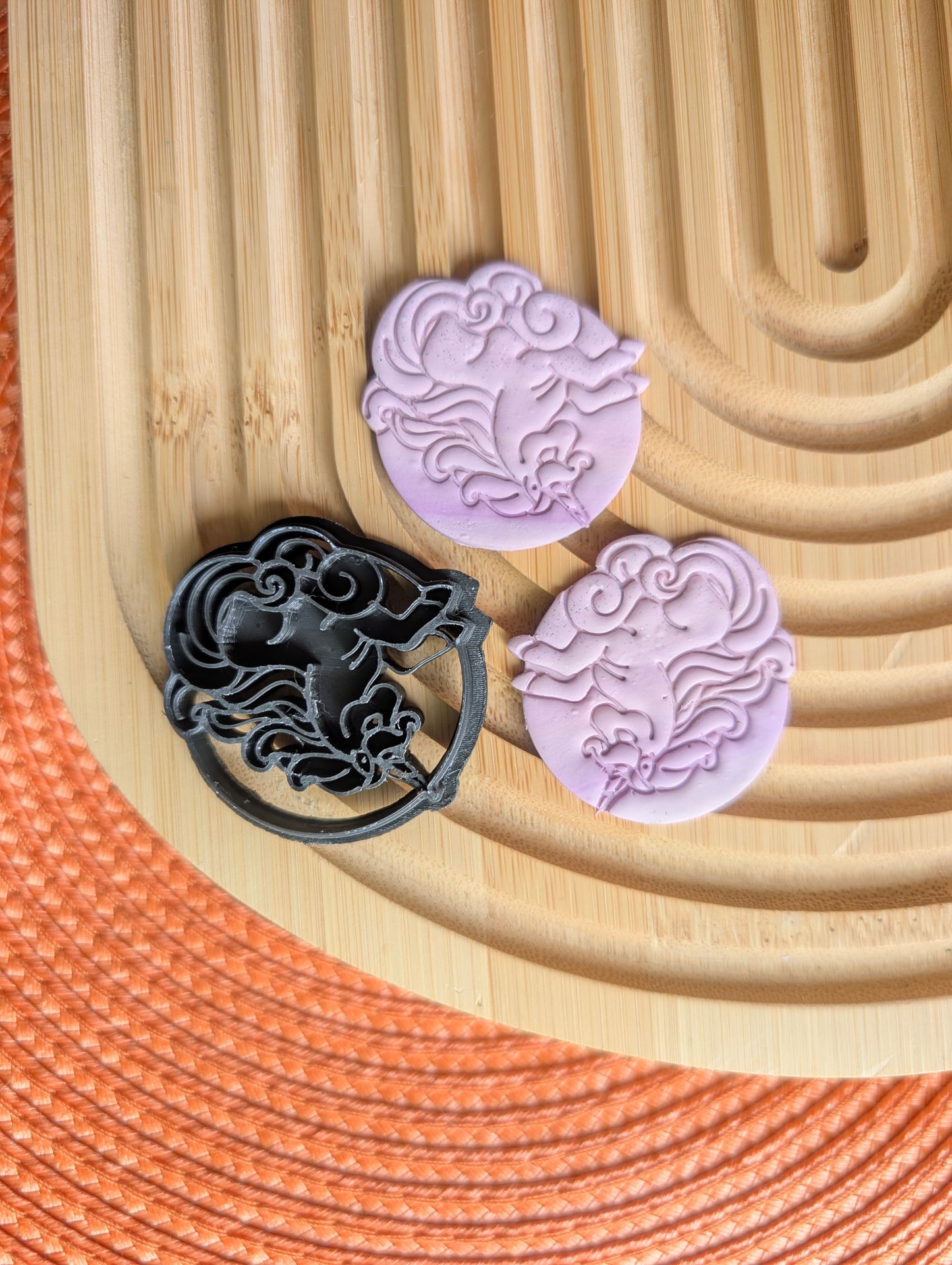 Unicorn in Circle Embossed Sharp Cutter for Clay and More