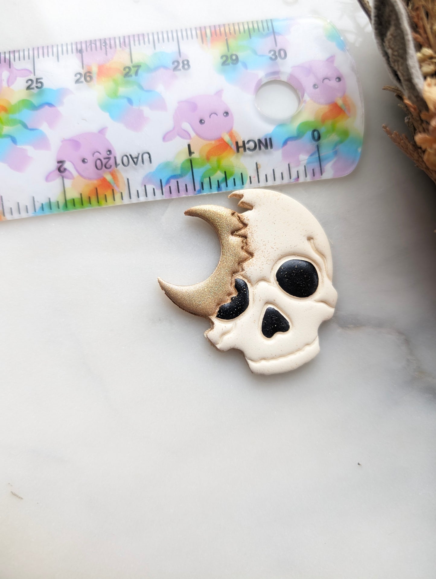 Crescent Moon in Broken Skull Sharp Clay Cutter