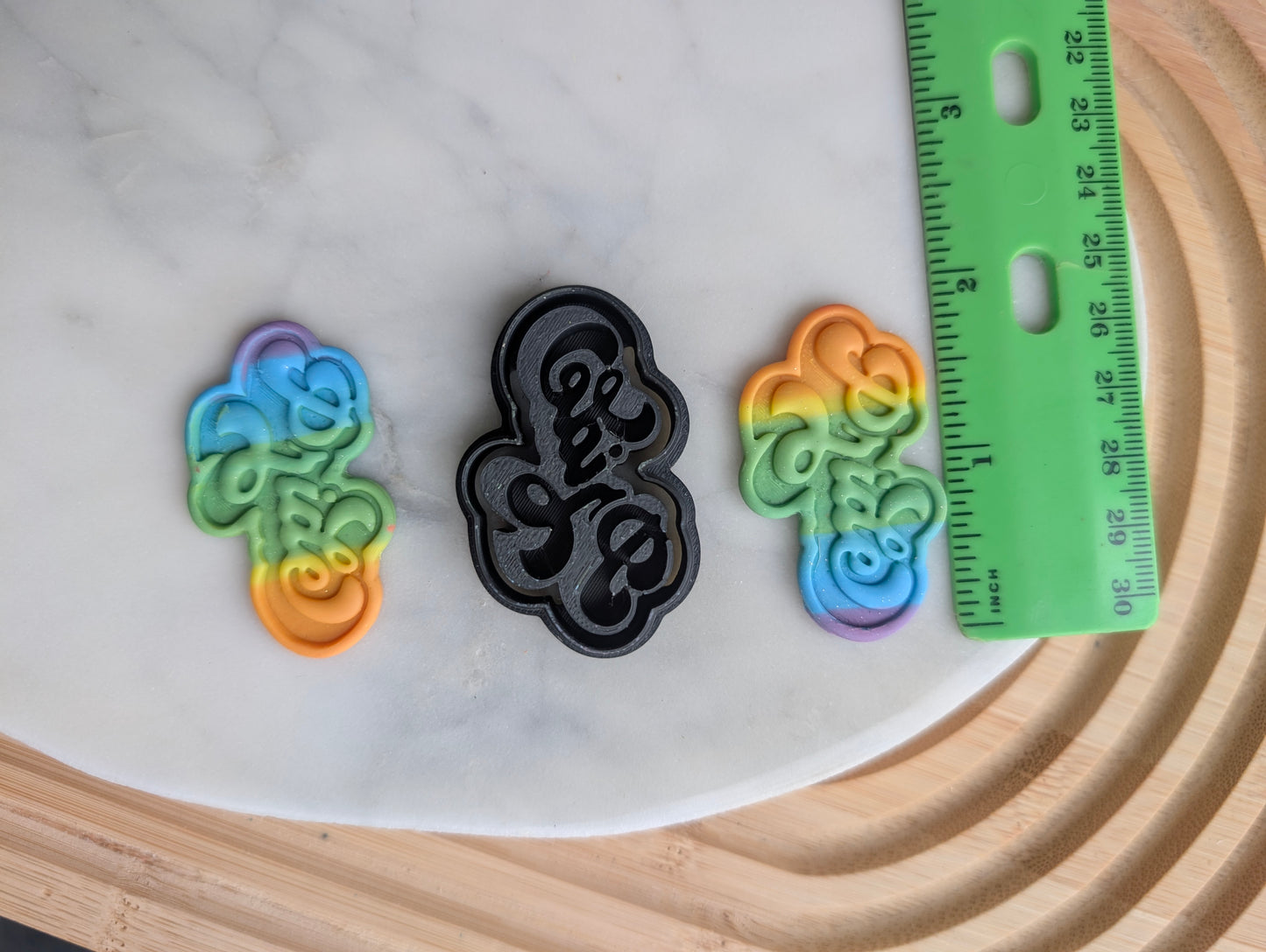 Pride Text Embossed Sharp Cutter for Clay and More