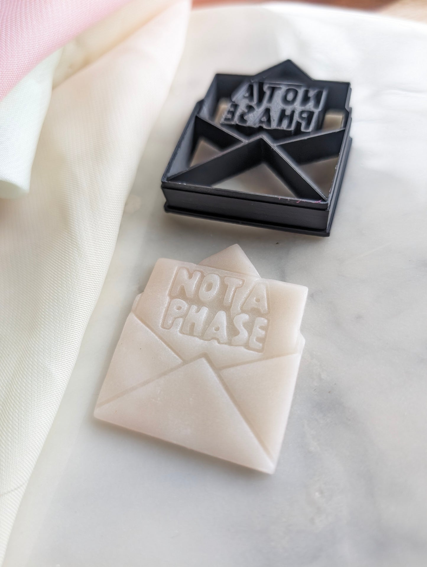 Not a Phase Text in Envelope Embossed Sharp Clay Cutter