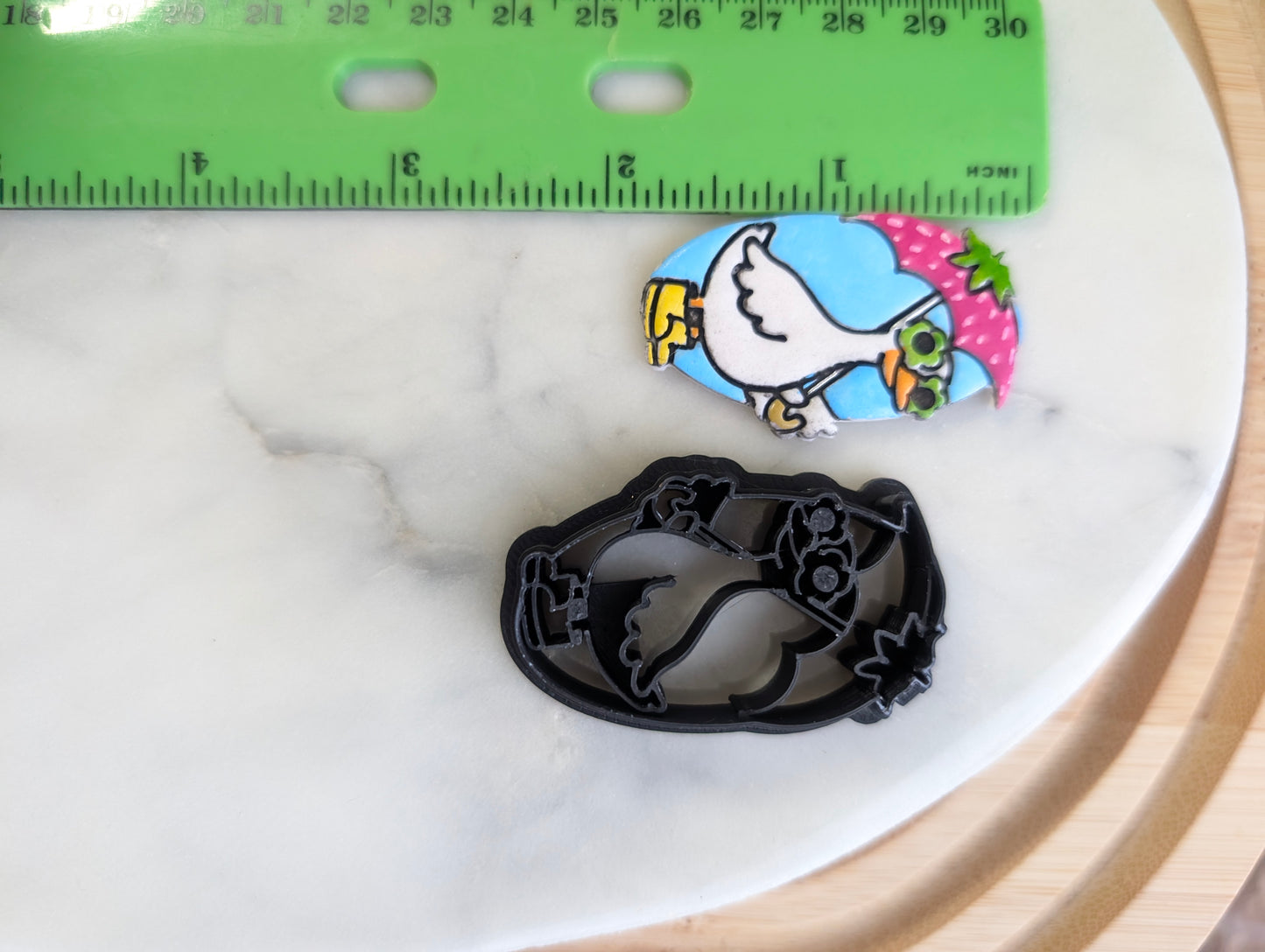 Goose Holding an Umbrella Sharp Clay Cutter