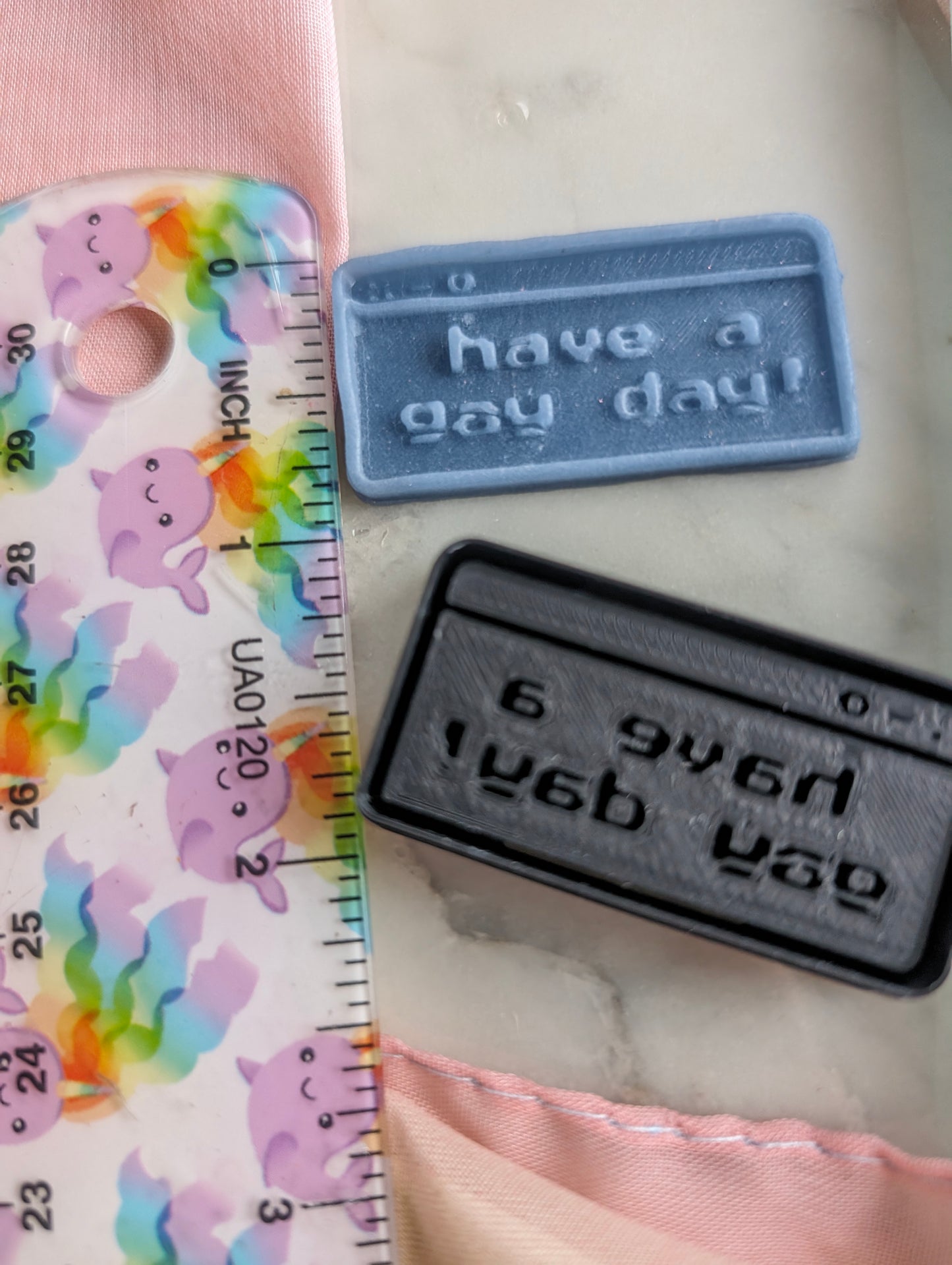 Have a Gay Day Text Bubble Embossed Sharp Clay Cutter