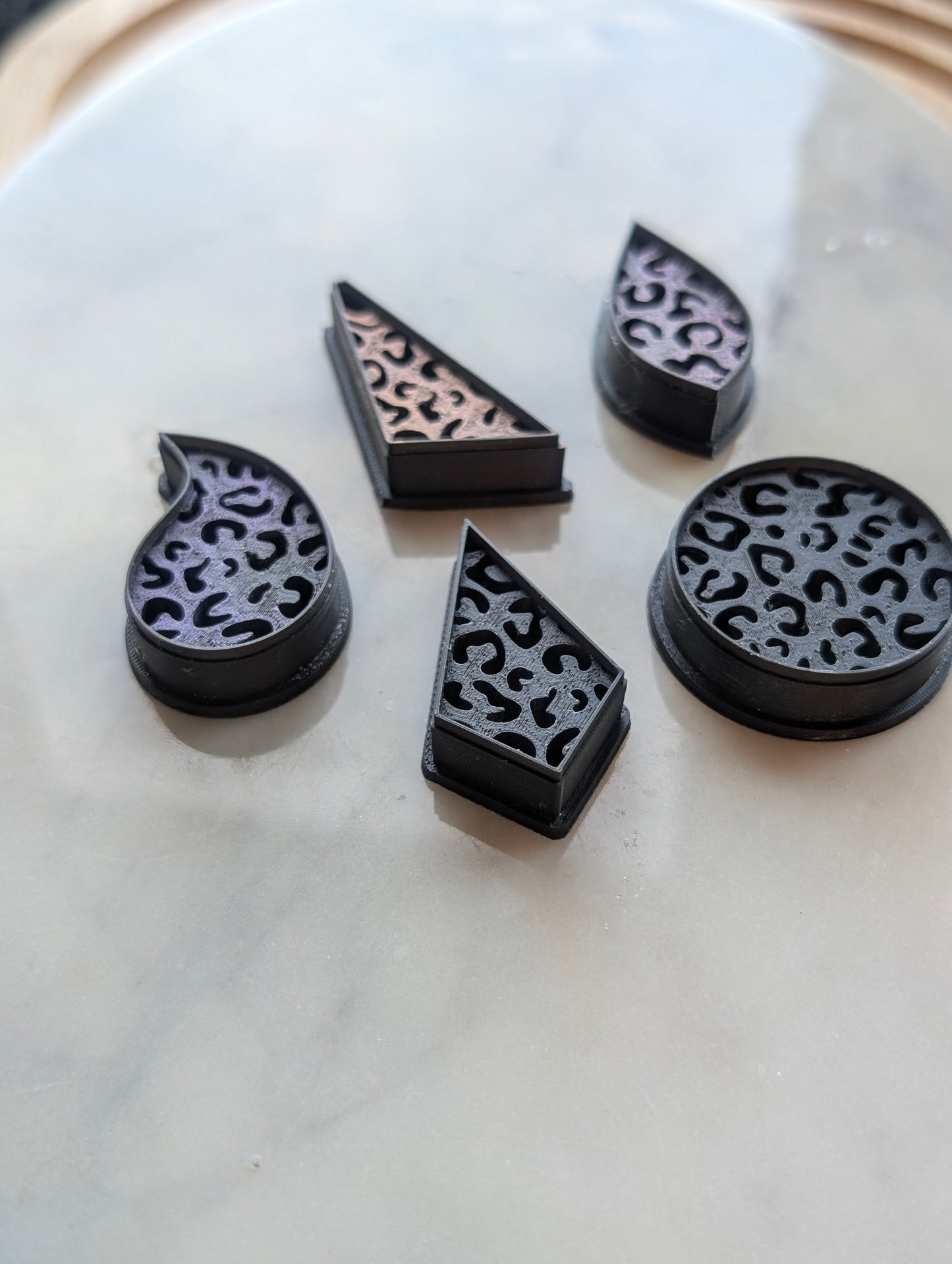 Set of 5 Leopard Print Shapes Sharp Clay Cutter