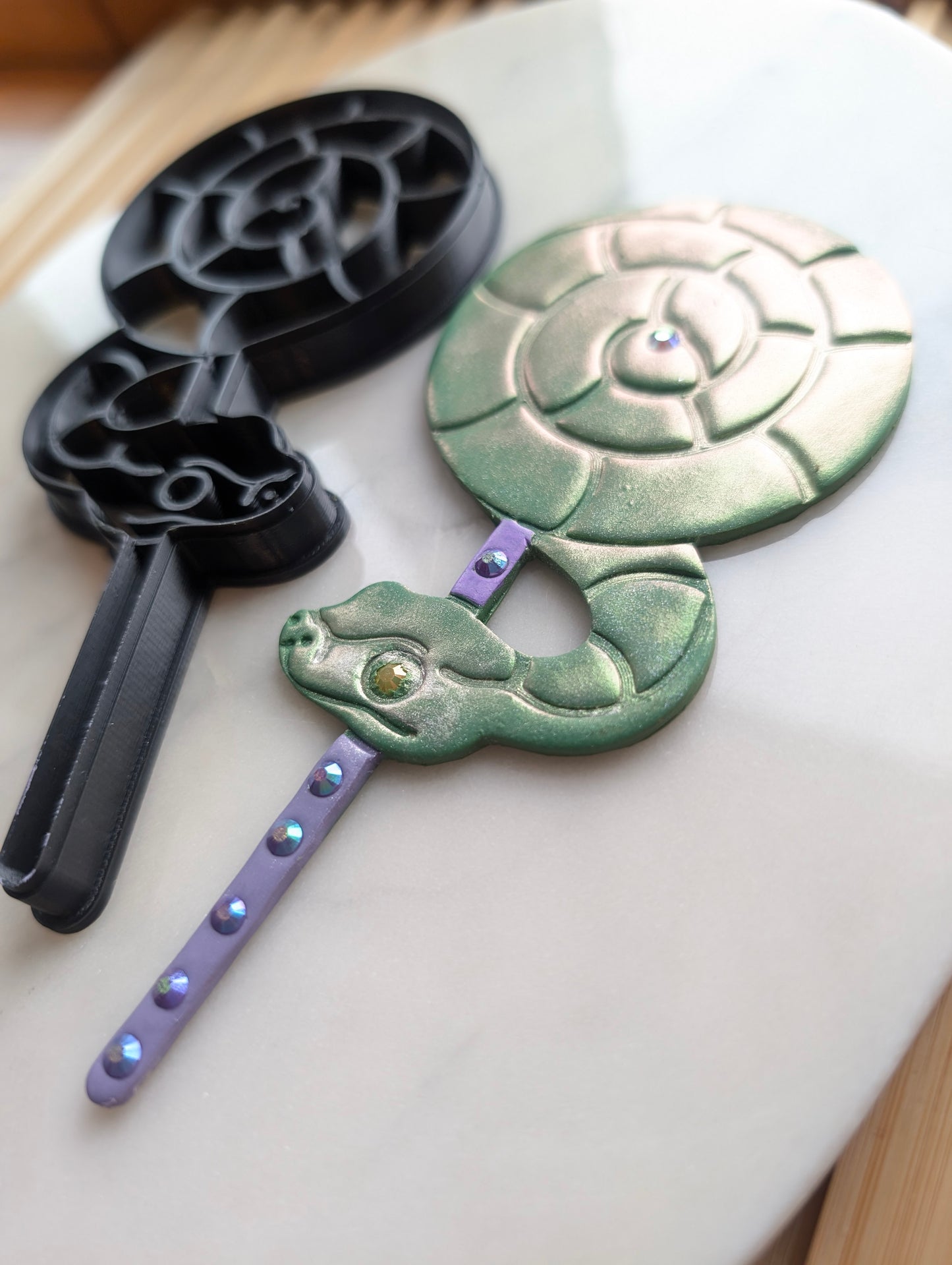 XL Lollipop Snake on a Stick Wall Hanger Sharp Clay Cutter