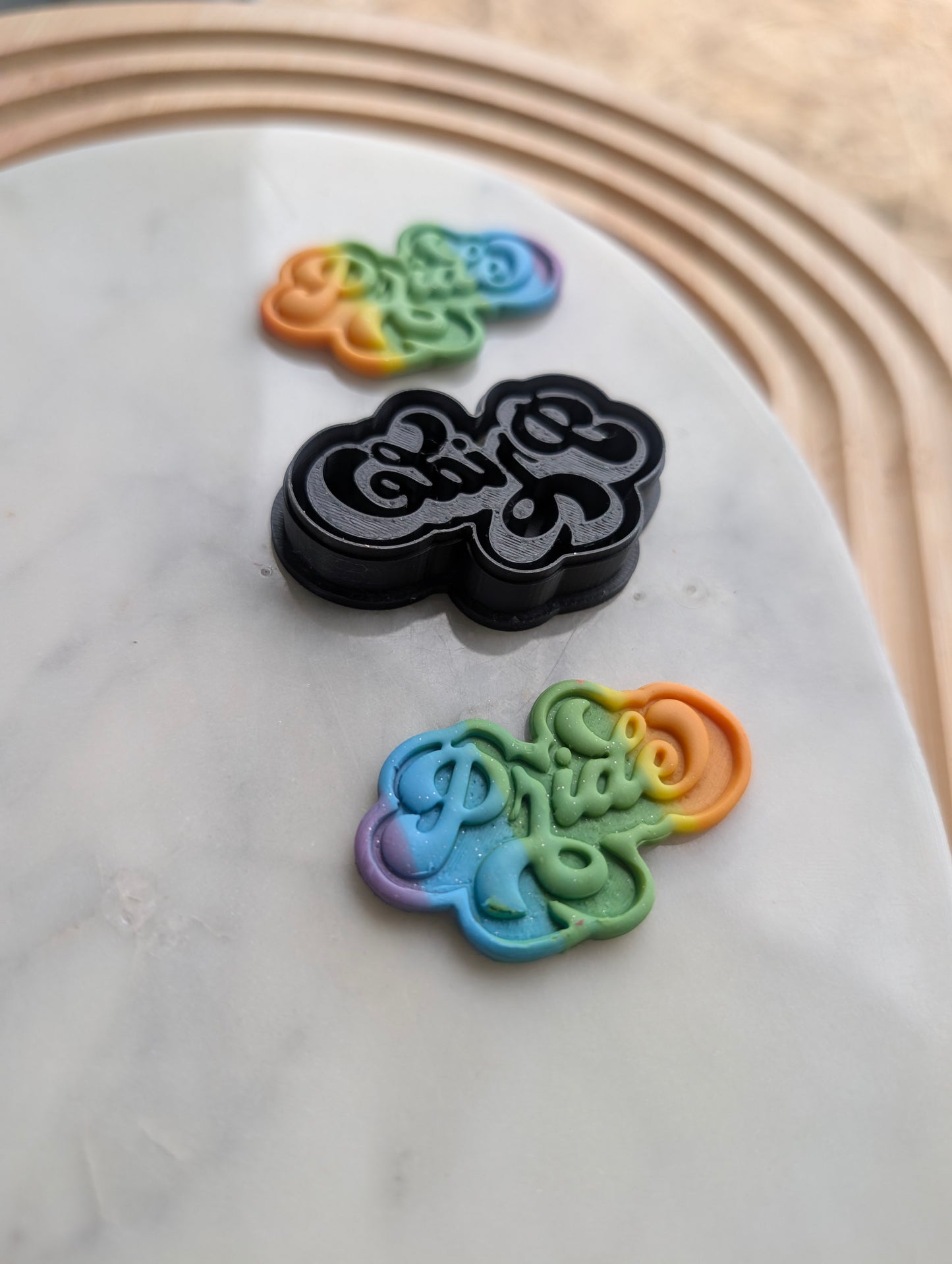 Pride Text Embossed Sharp Cutter for Clay and More