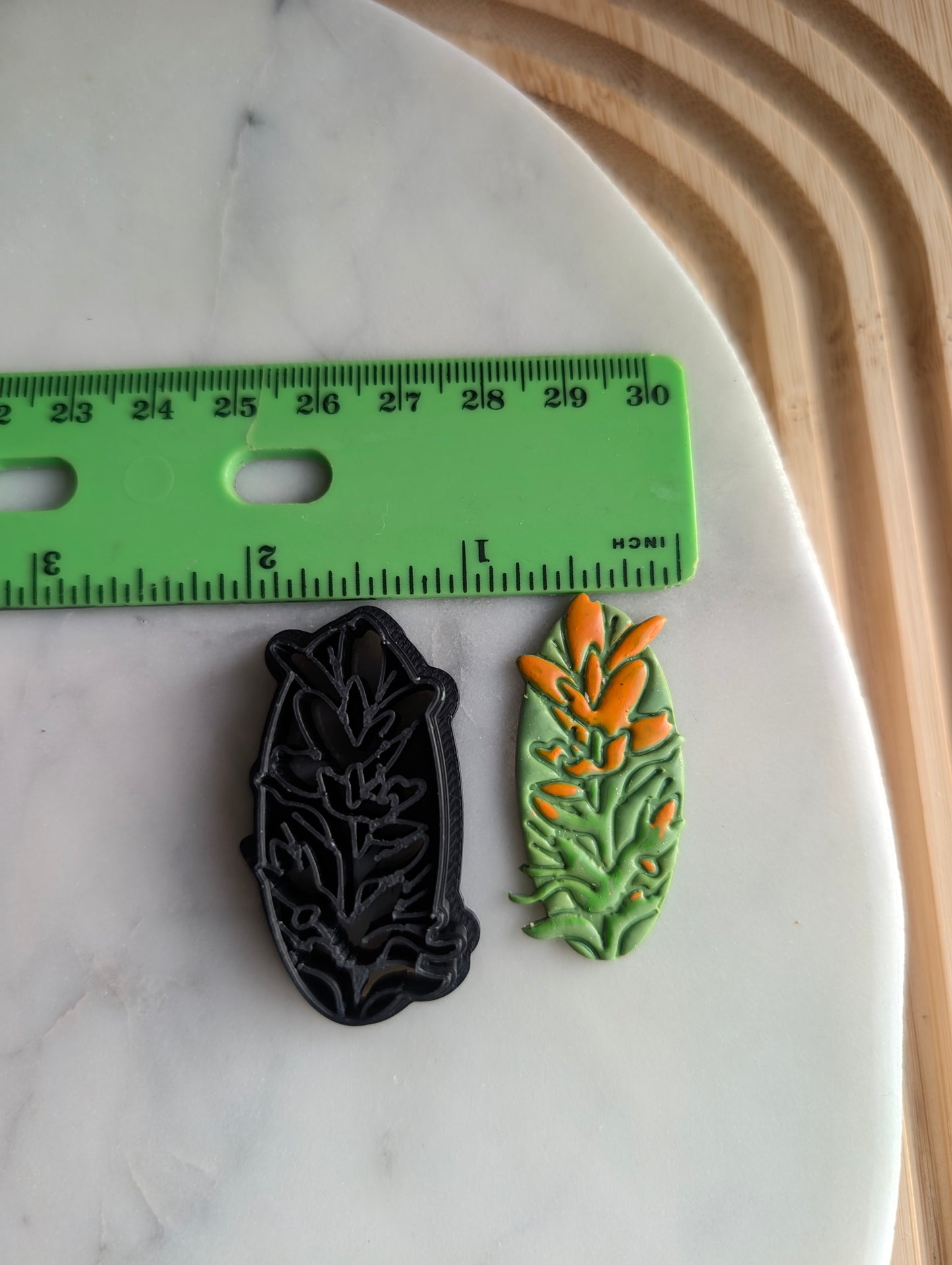 Indian Paintbrush Flower Sharp Clay Cutter