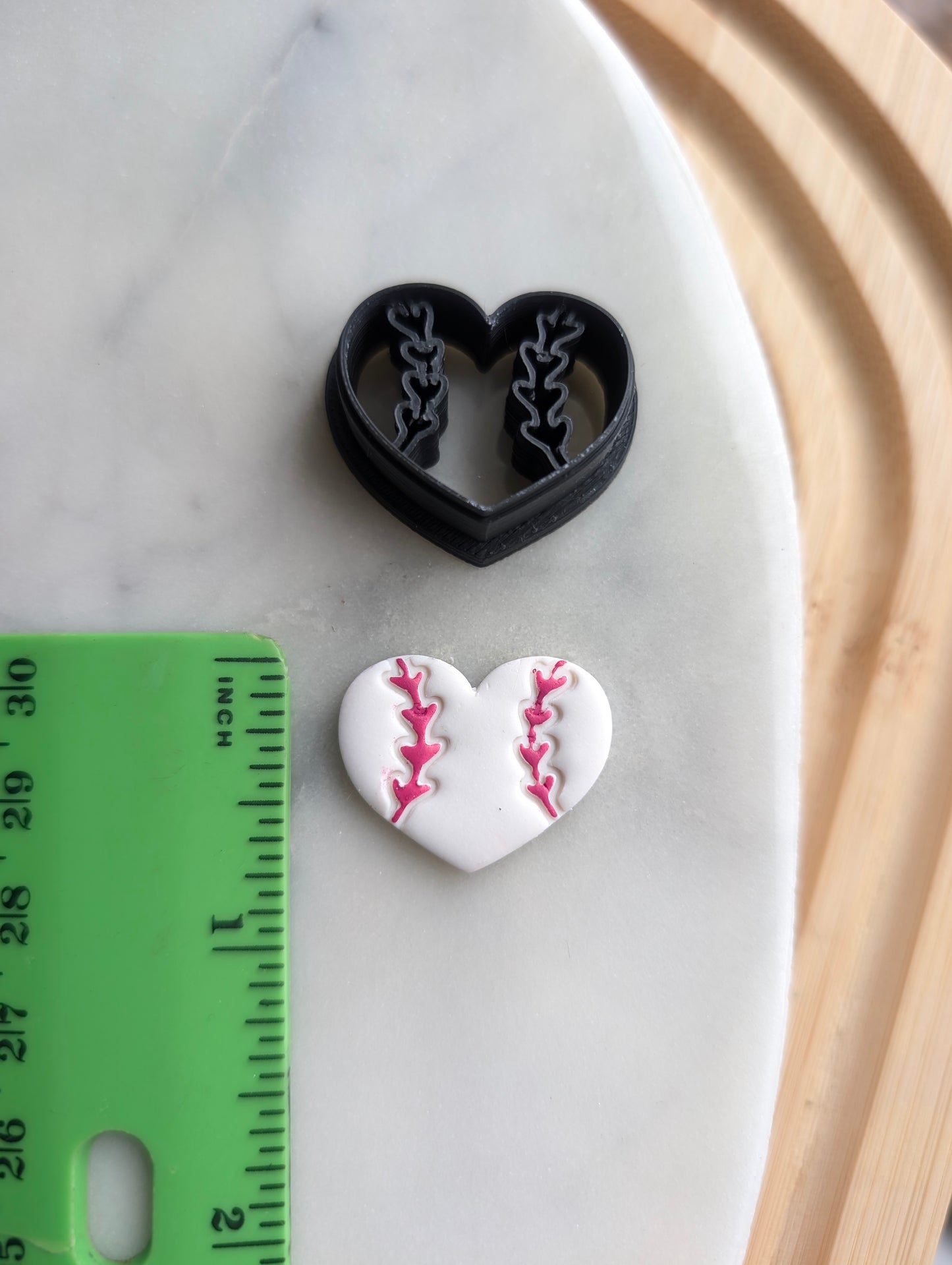 Baseball Heart Sharp Clay Cutter