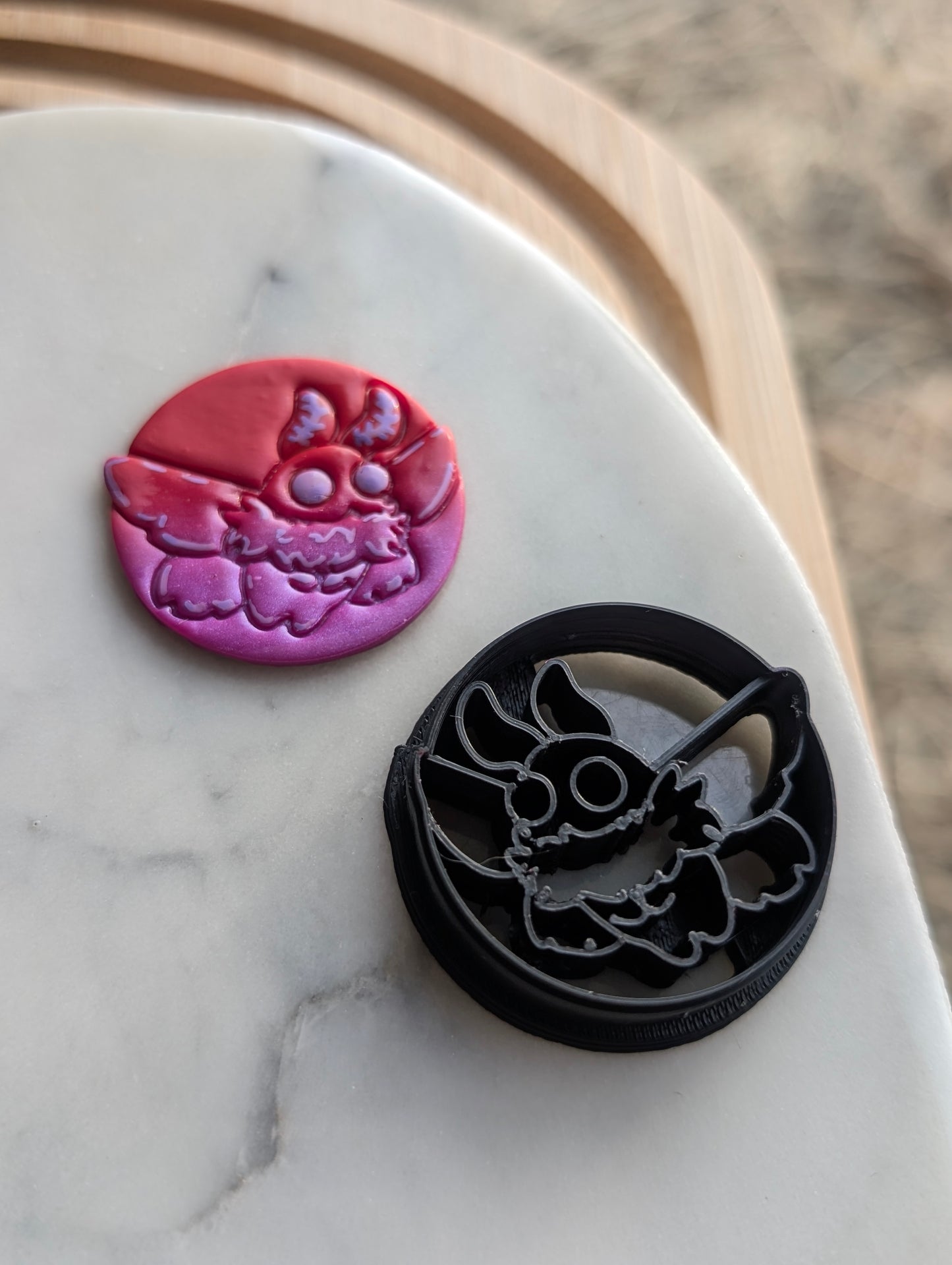Flying Mothman in Circle Monster Cryptid Sharp Clay Cutter