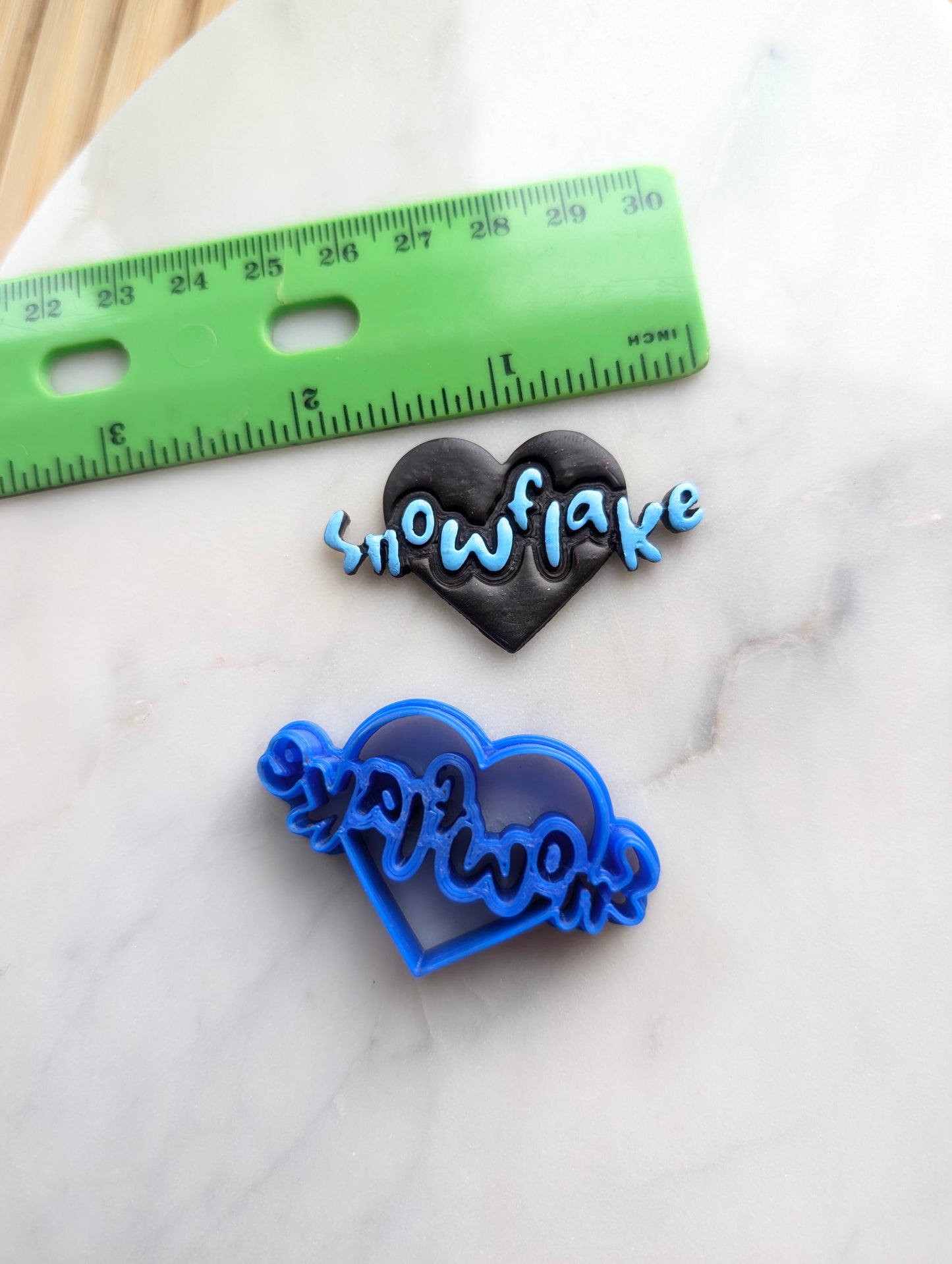 Snowflake Heart Sharp Clay Cutter