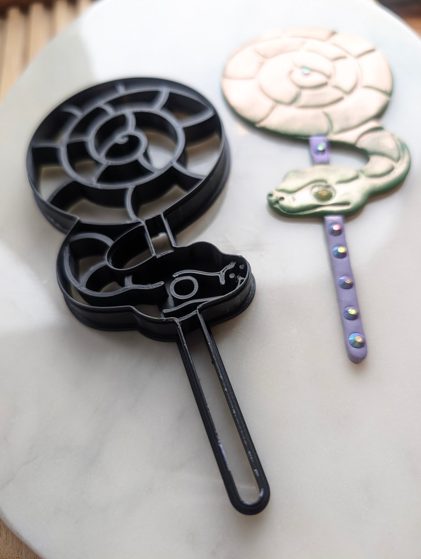 XL Lollipop Snake on a Stick Wall Hanger Sharp Clay Cutter