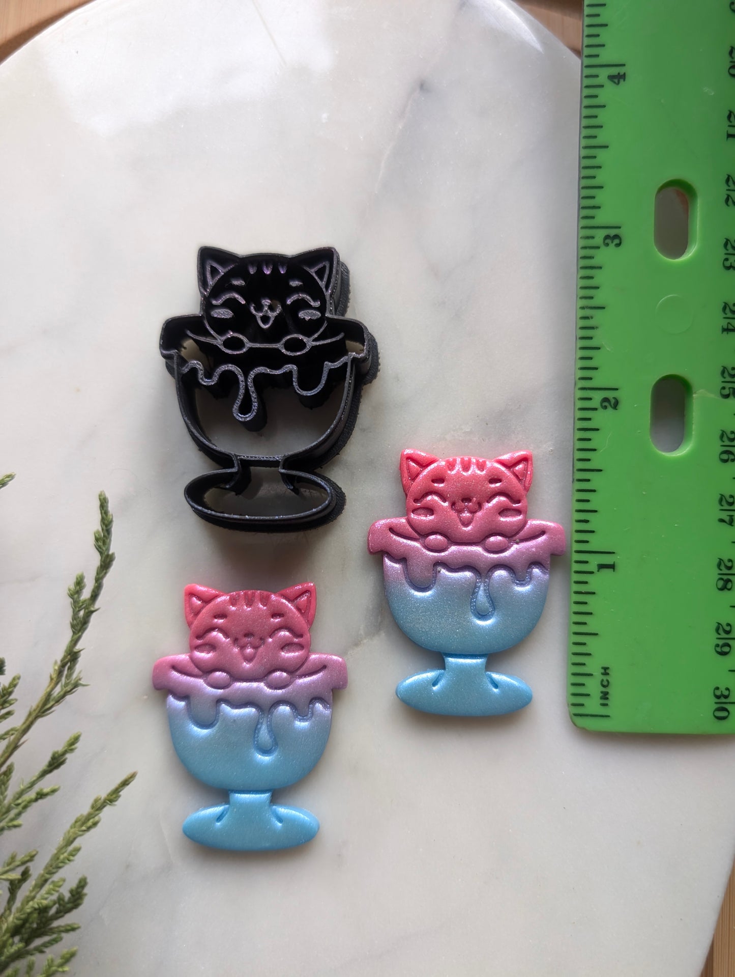 Ice Cream Sundae Cat Sharp Clay Cutter