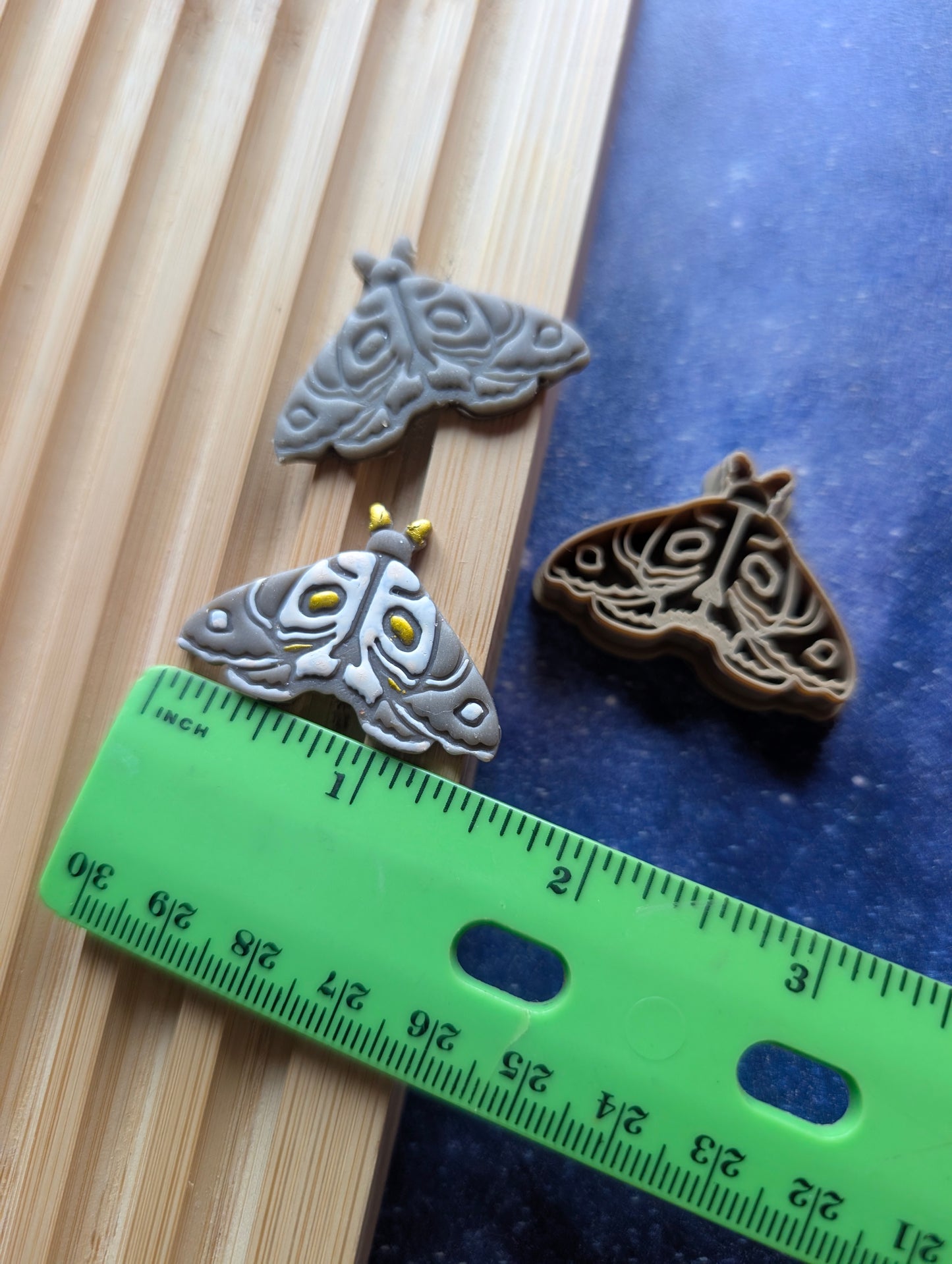 Moth with Skull Hidden on Wings Sharp Clay Cutter