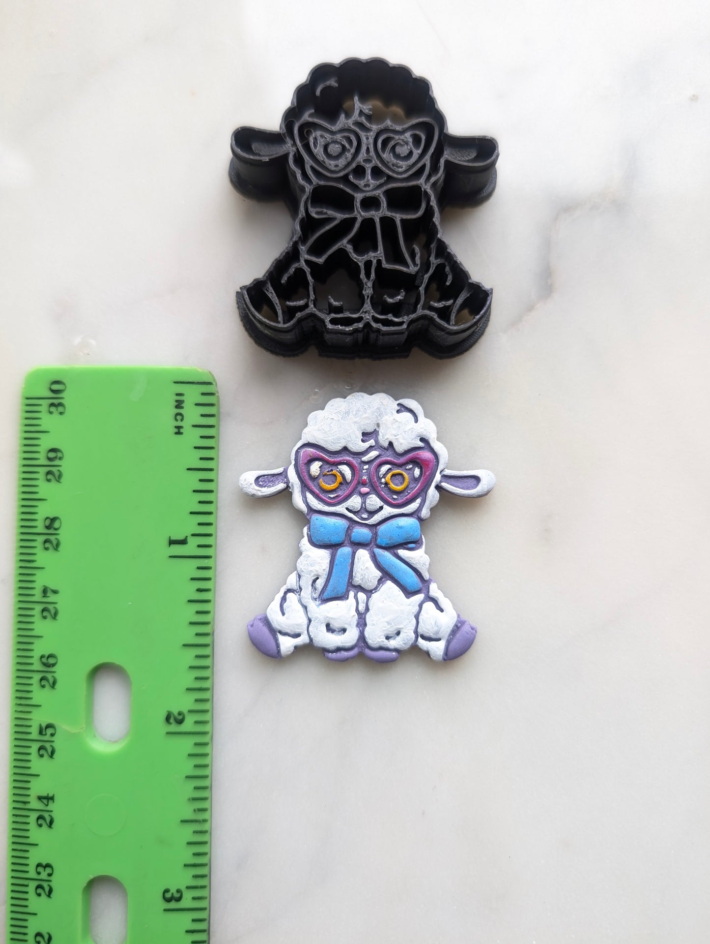 Sheep Wearing Sunglasses and Bow Sharp Clay Cutter