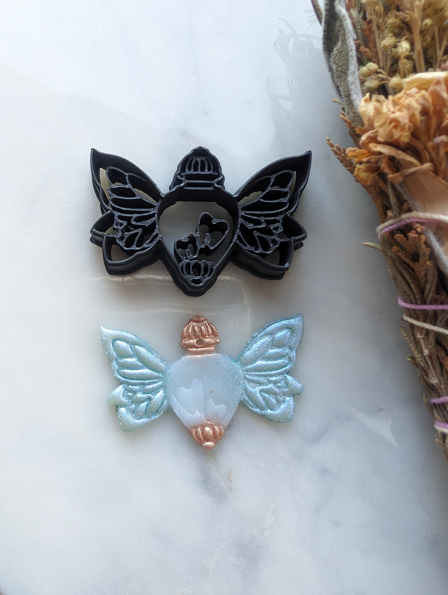 Tooth Fairy Potion Bottle with Wings Sharp Clay Cutter