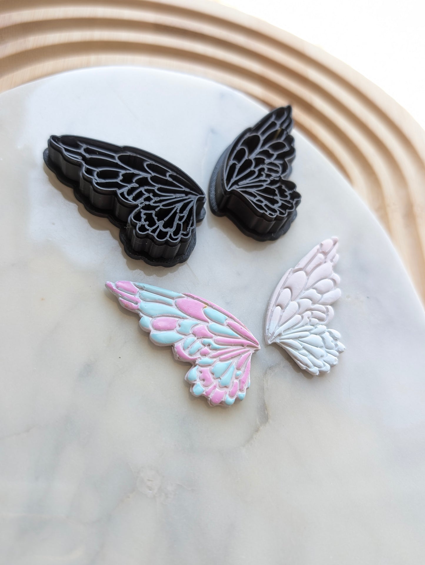 Fluffy Fairy Wing - Embossed Detailed Sharp Clay Cutters