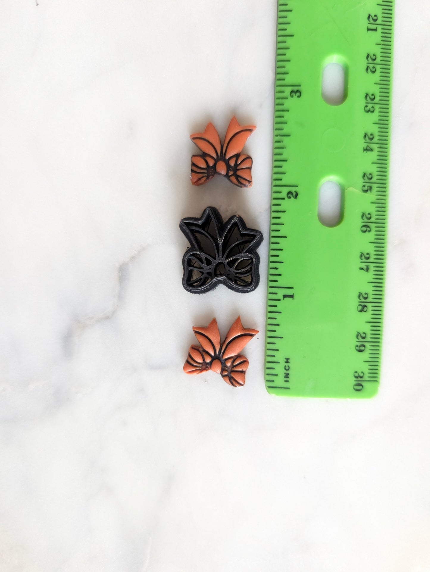 Small Basketball Printed Bow Sharp Clay Cutter