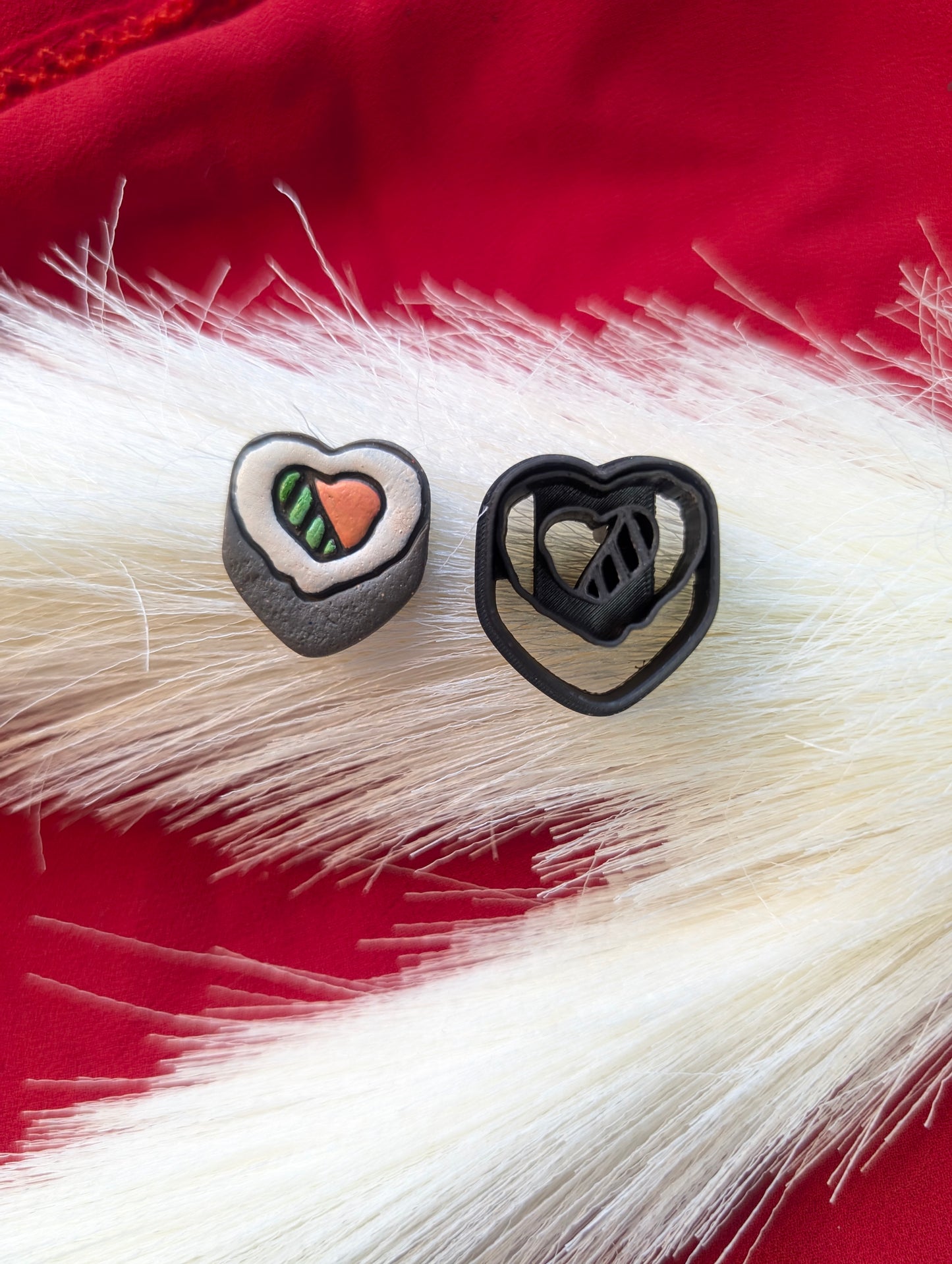 Sushi Food Heart Clay Cutter