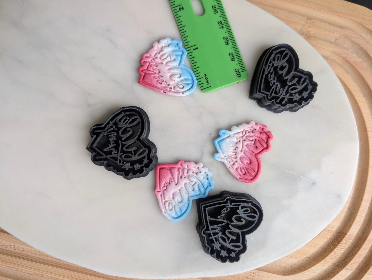 Fuck Trump Musk and Hegseth Political Hearts Embossed Sharp Cutter for Clay and More