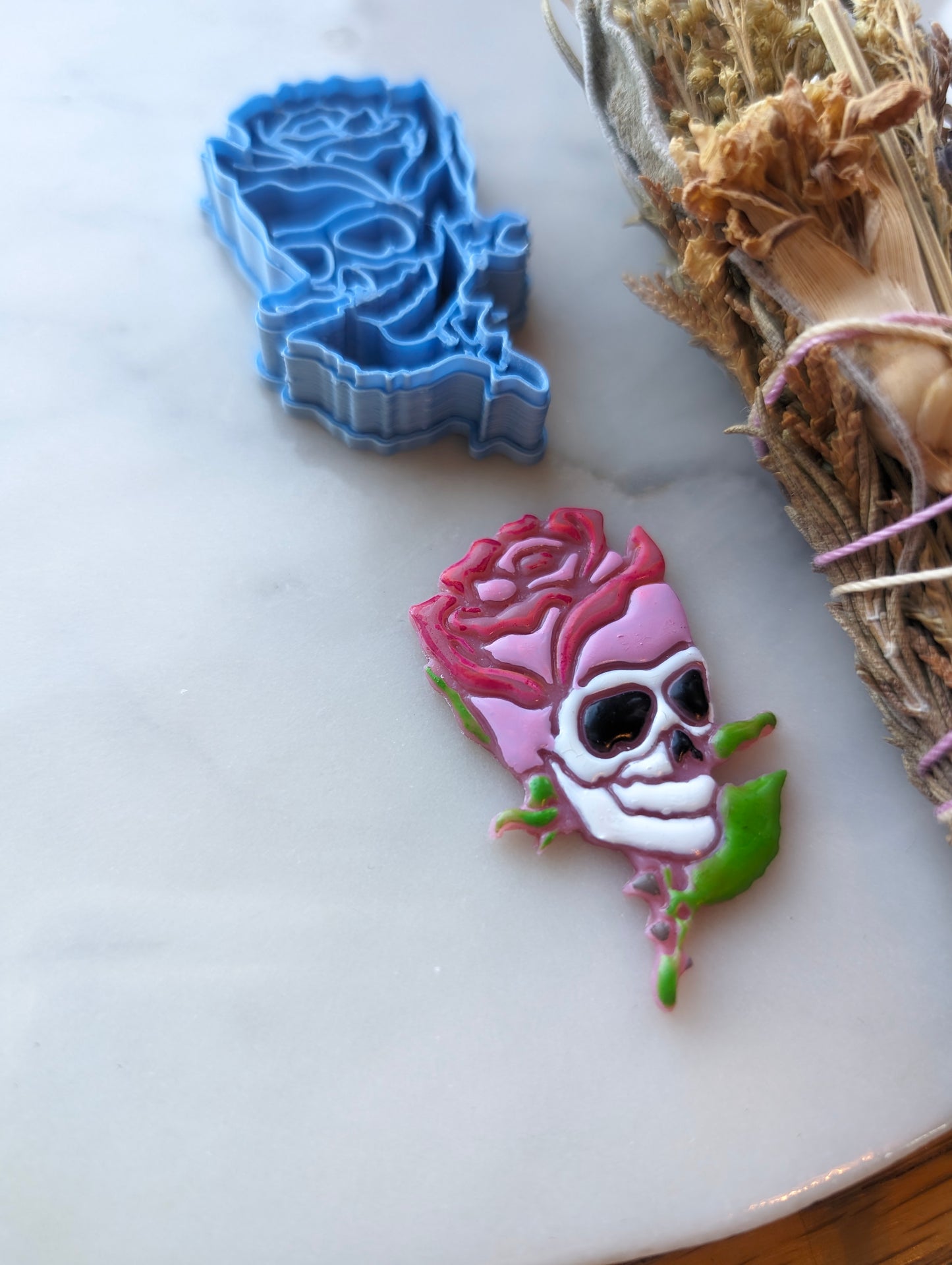 Rose Skull Flower Sharp Clay Cutter