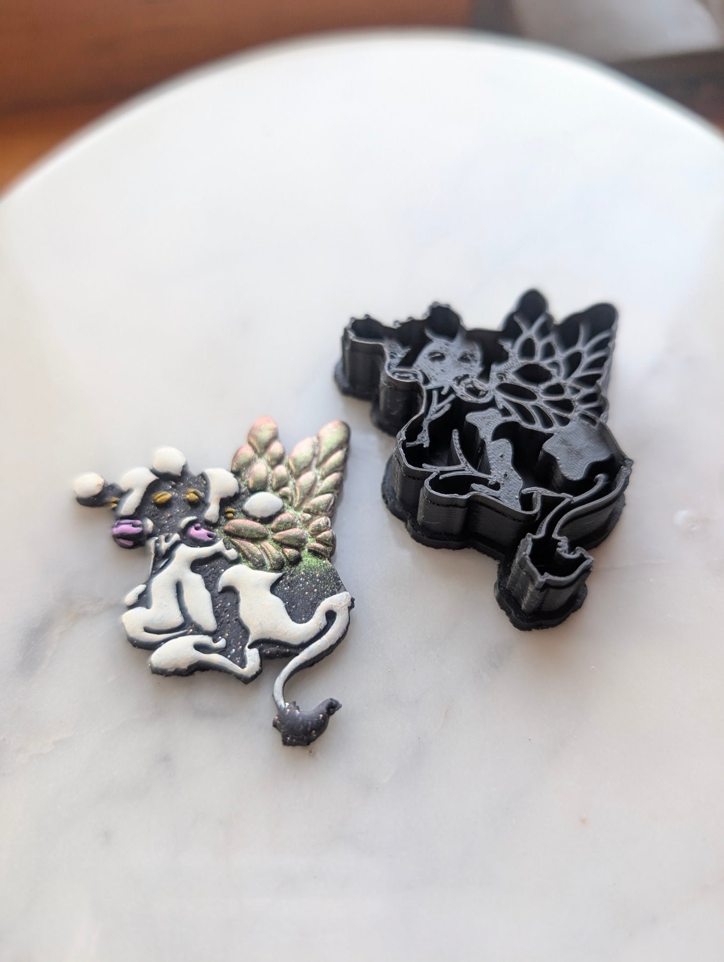 Two Headed Fairy Cow Sharp Clay Cutter
