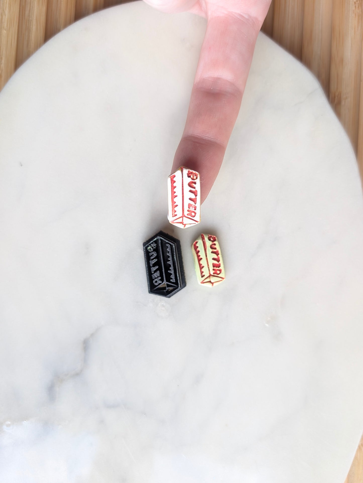 Tiny Stick of Butter Sharp Clay Cutter